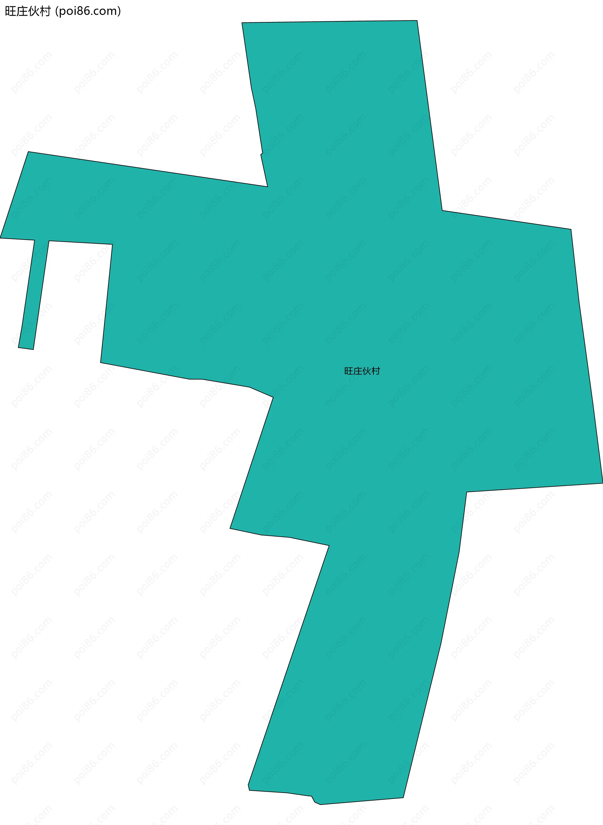 旺庄伙村边界地图