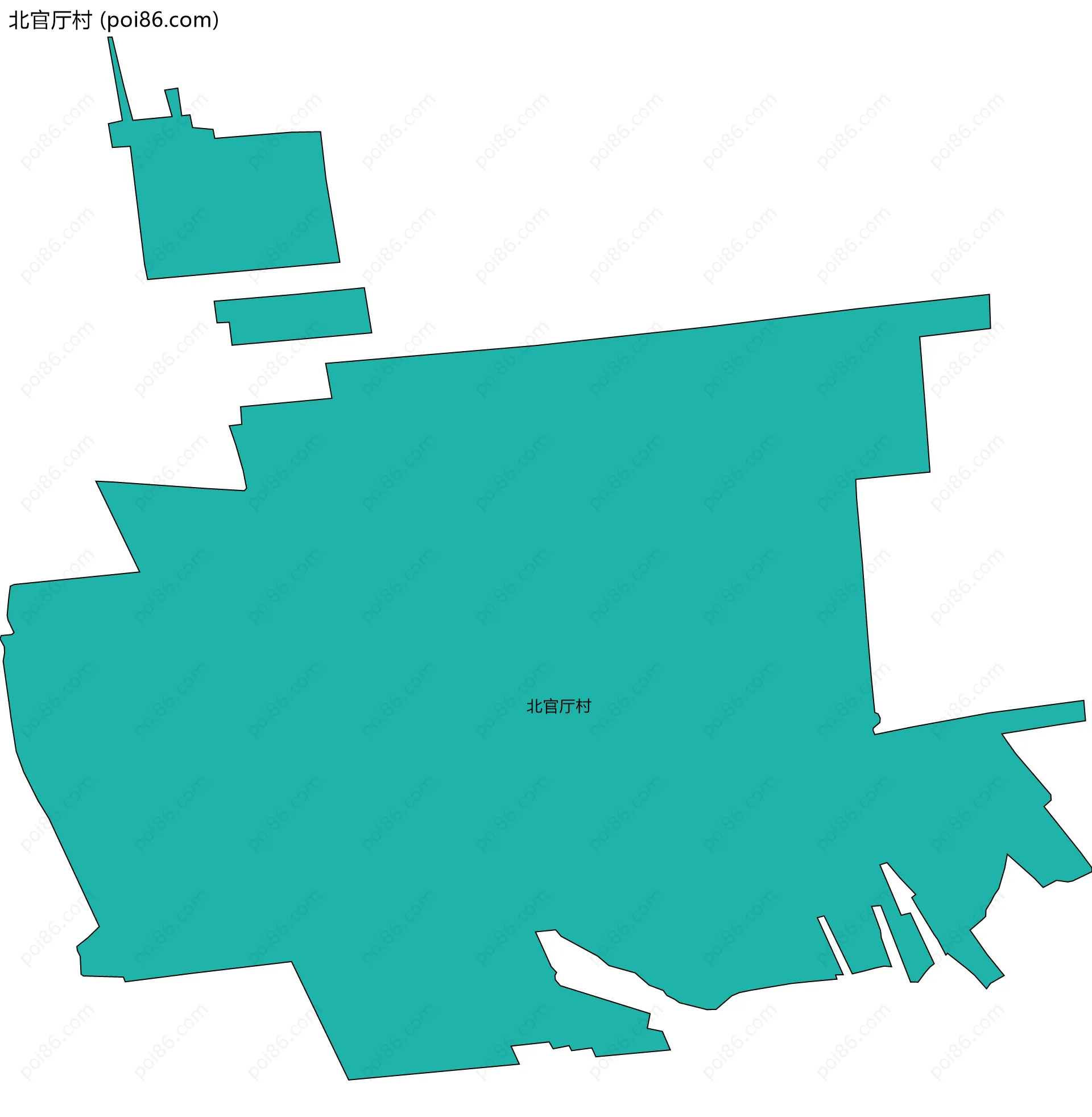 北官厅村边界地图