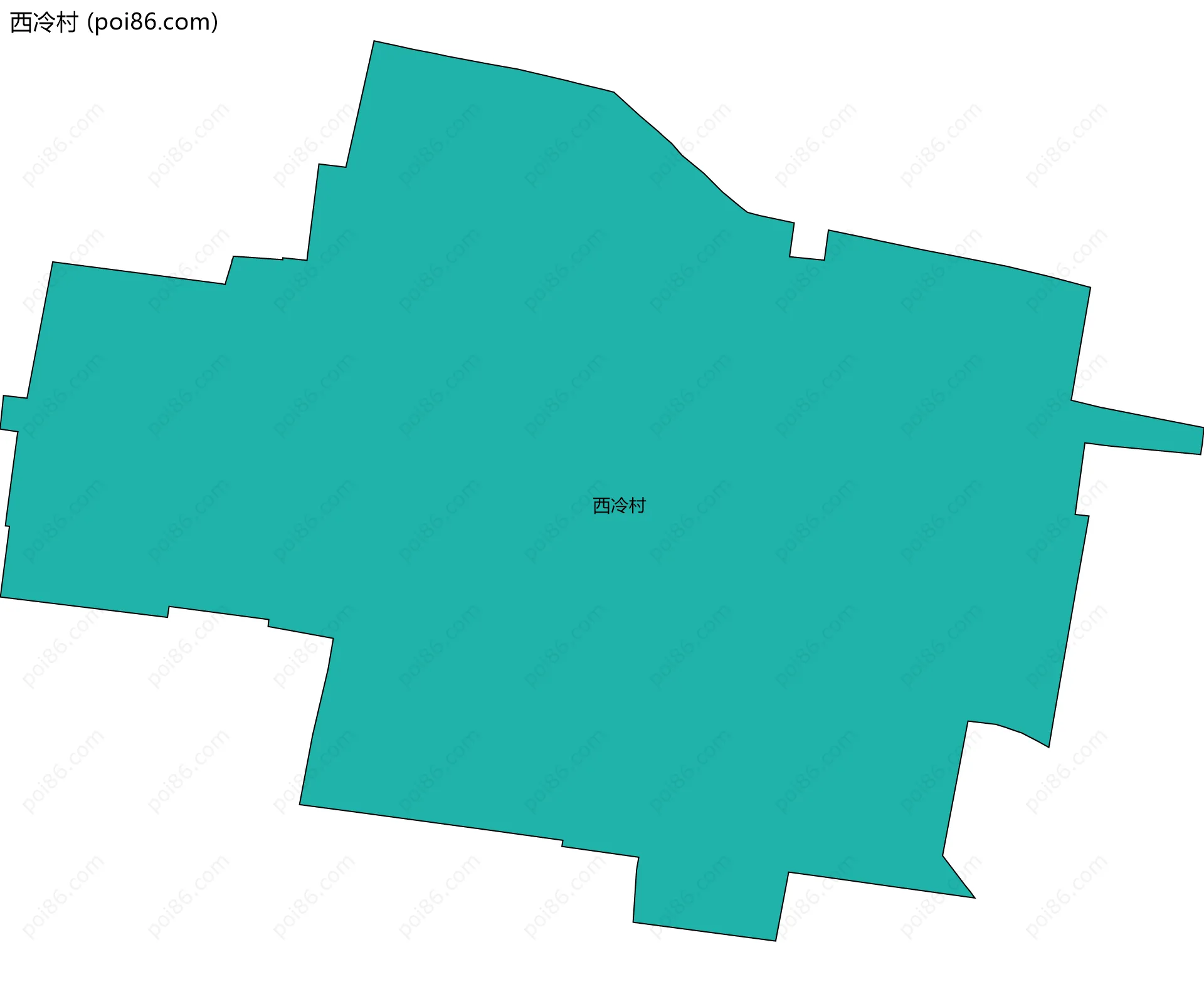 西冷村边界地图