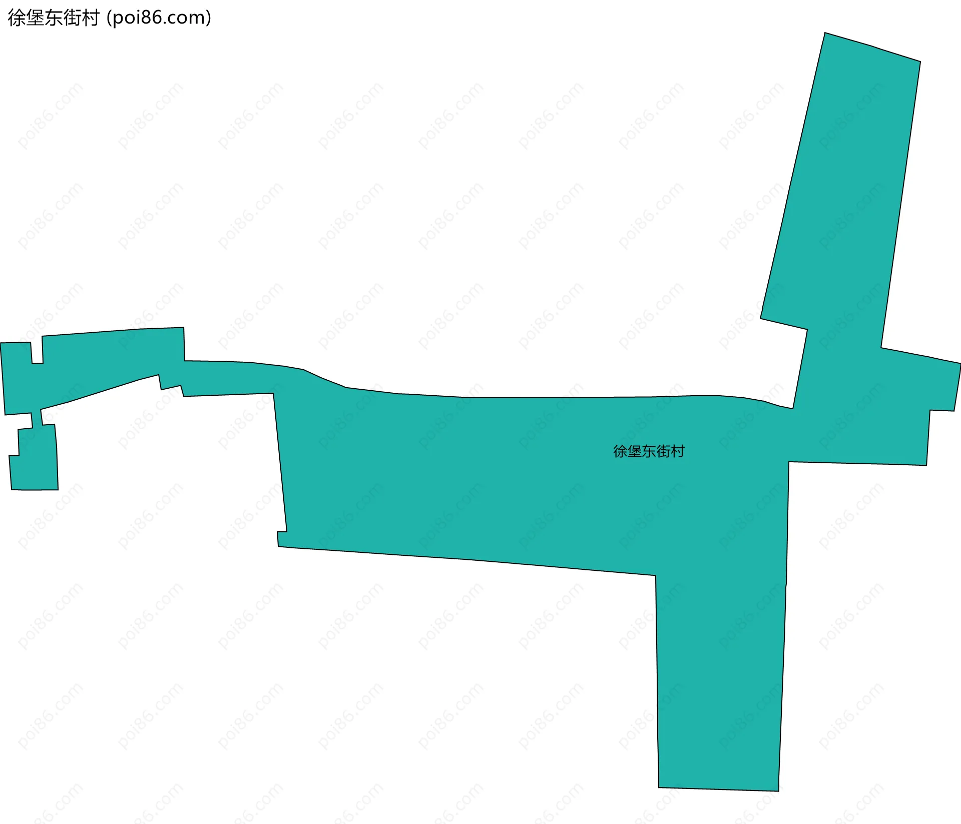 徐堡东街村边界地图