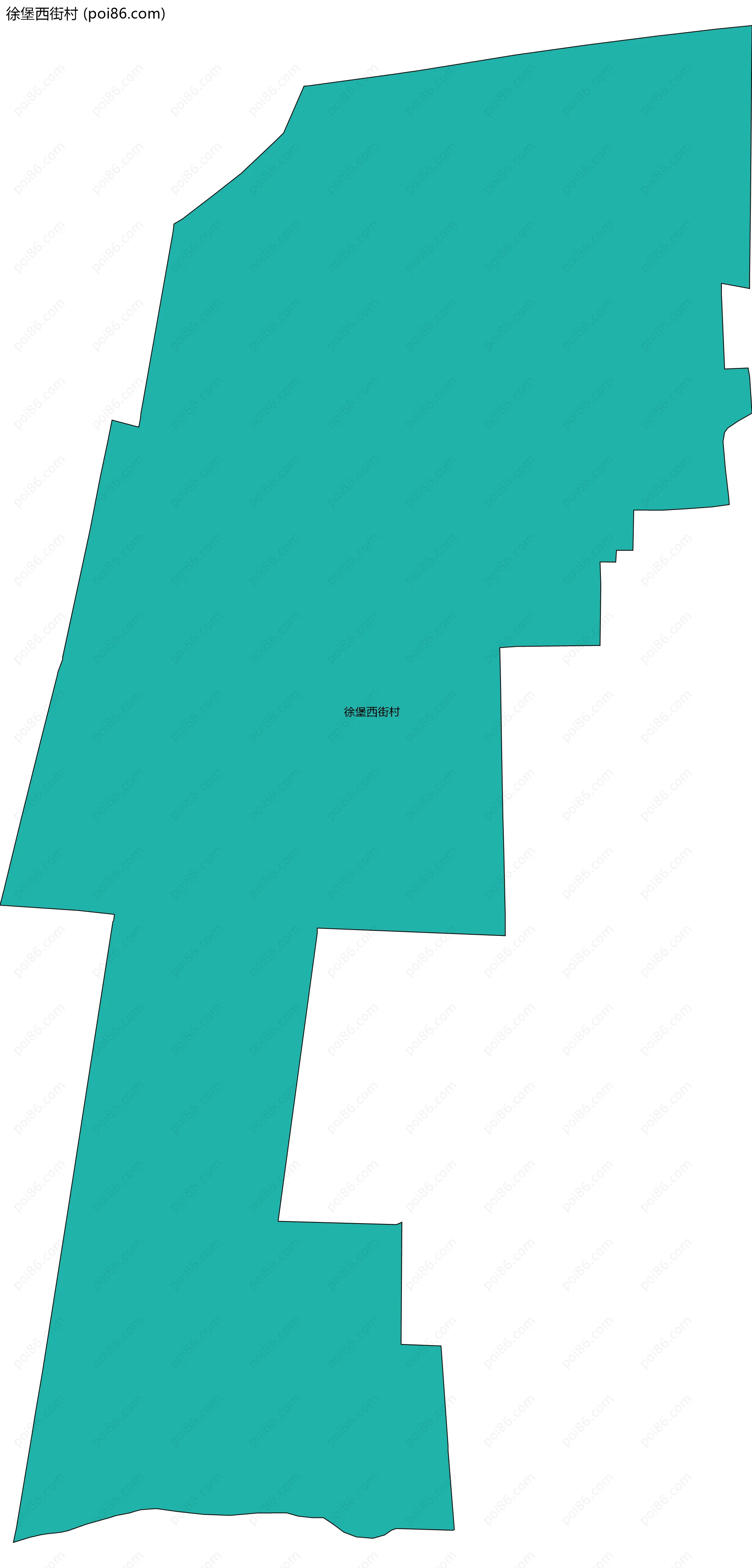 徐堡西街村边界地图