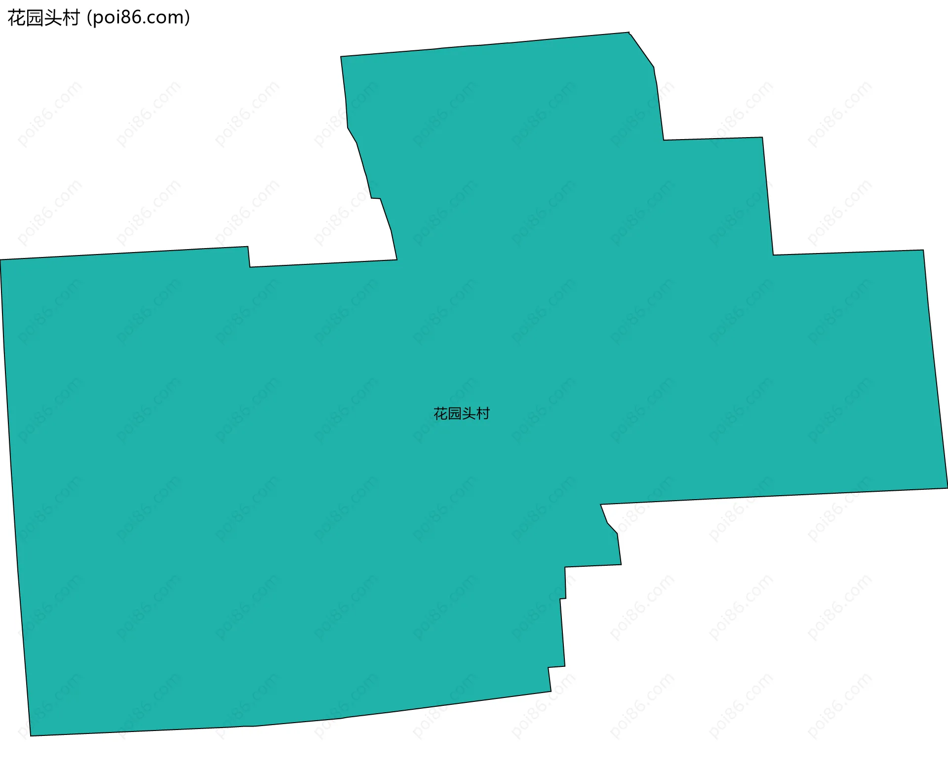 花园头村边界地图