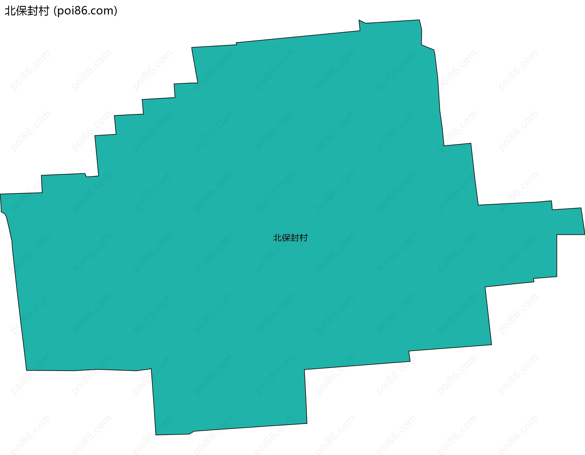 北保封村边界地图
