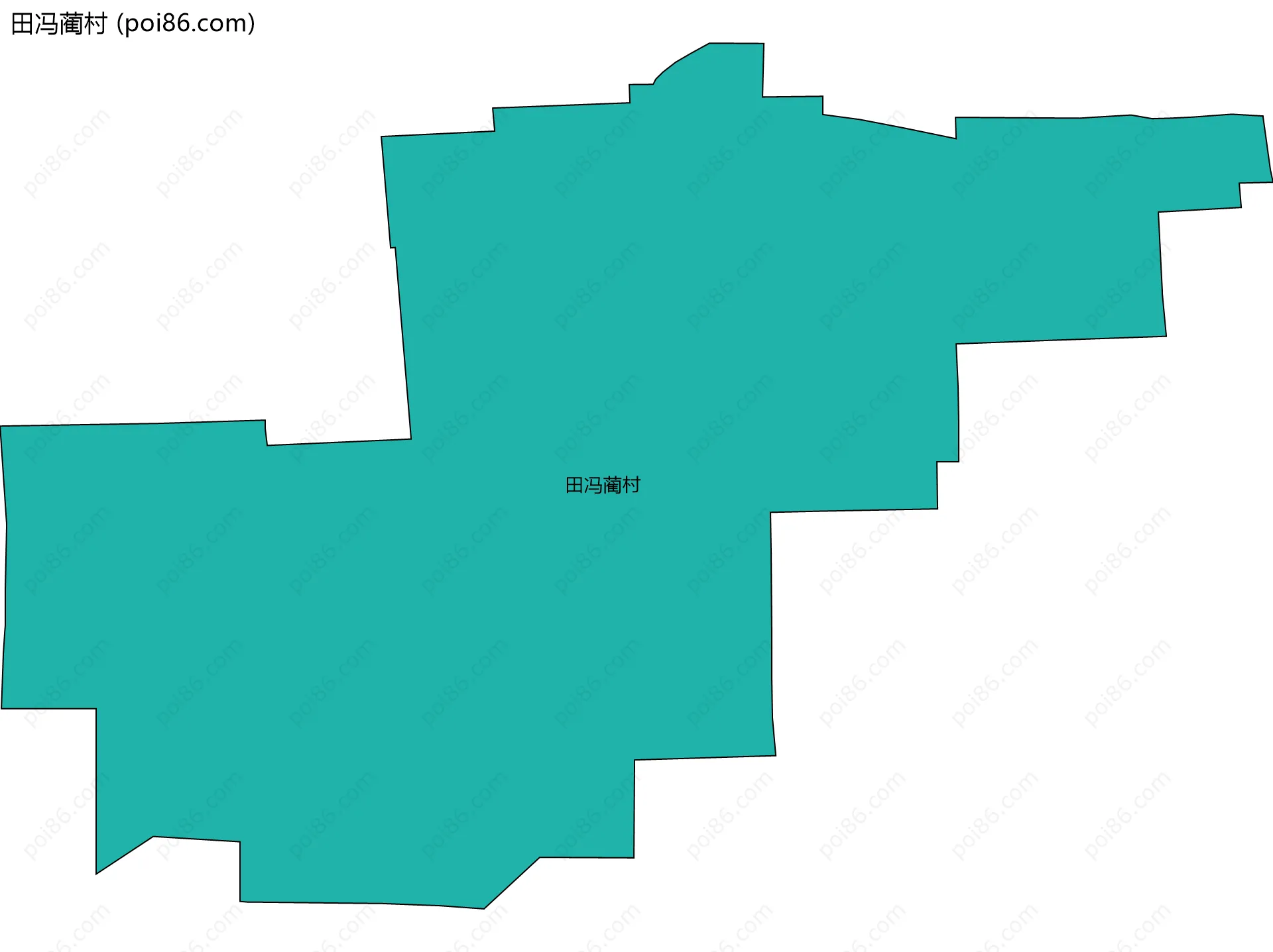 田冯蔺村边界地图