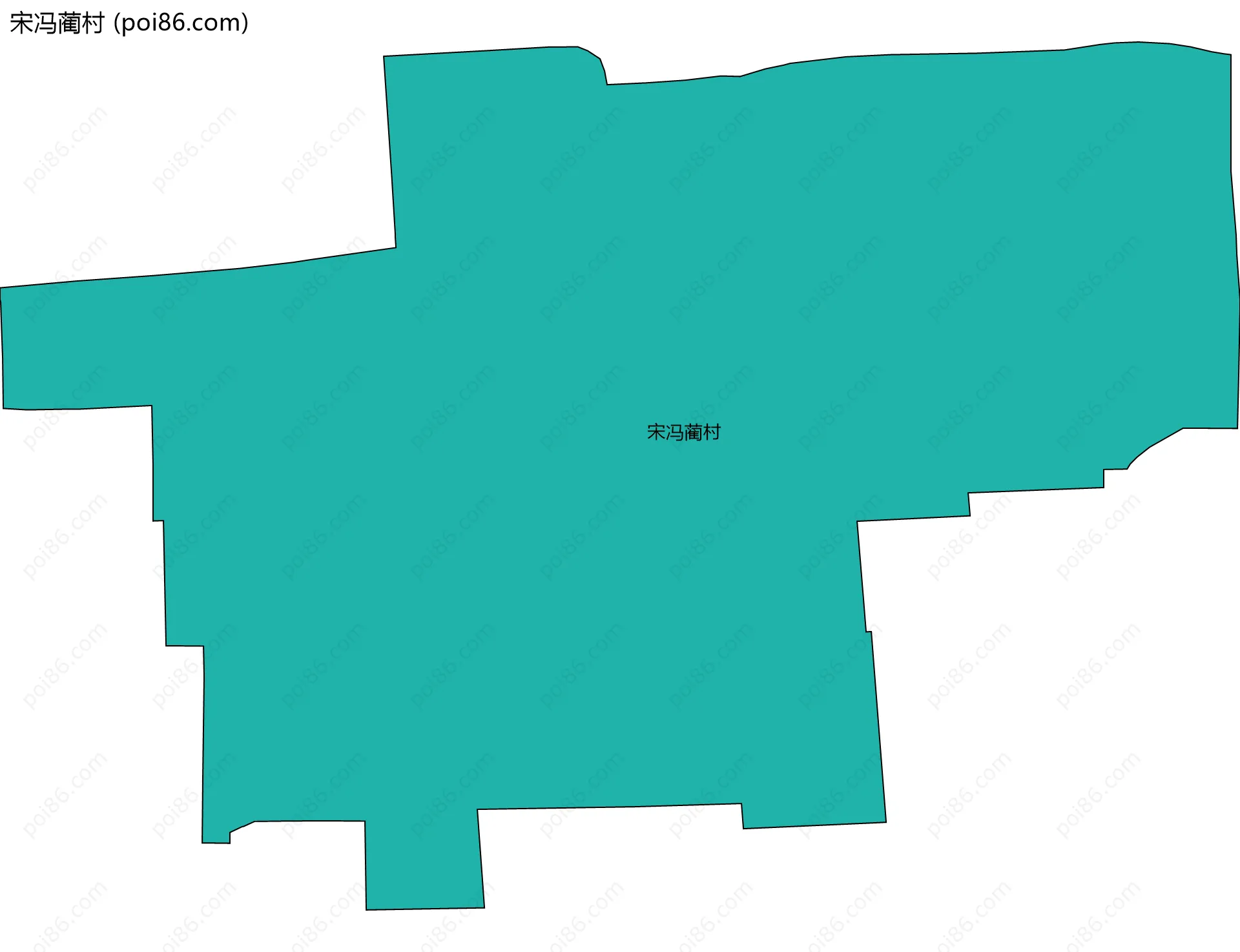 宋冯蔺村边界地图