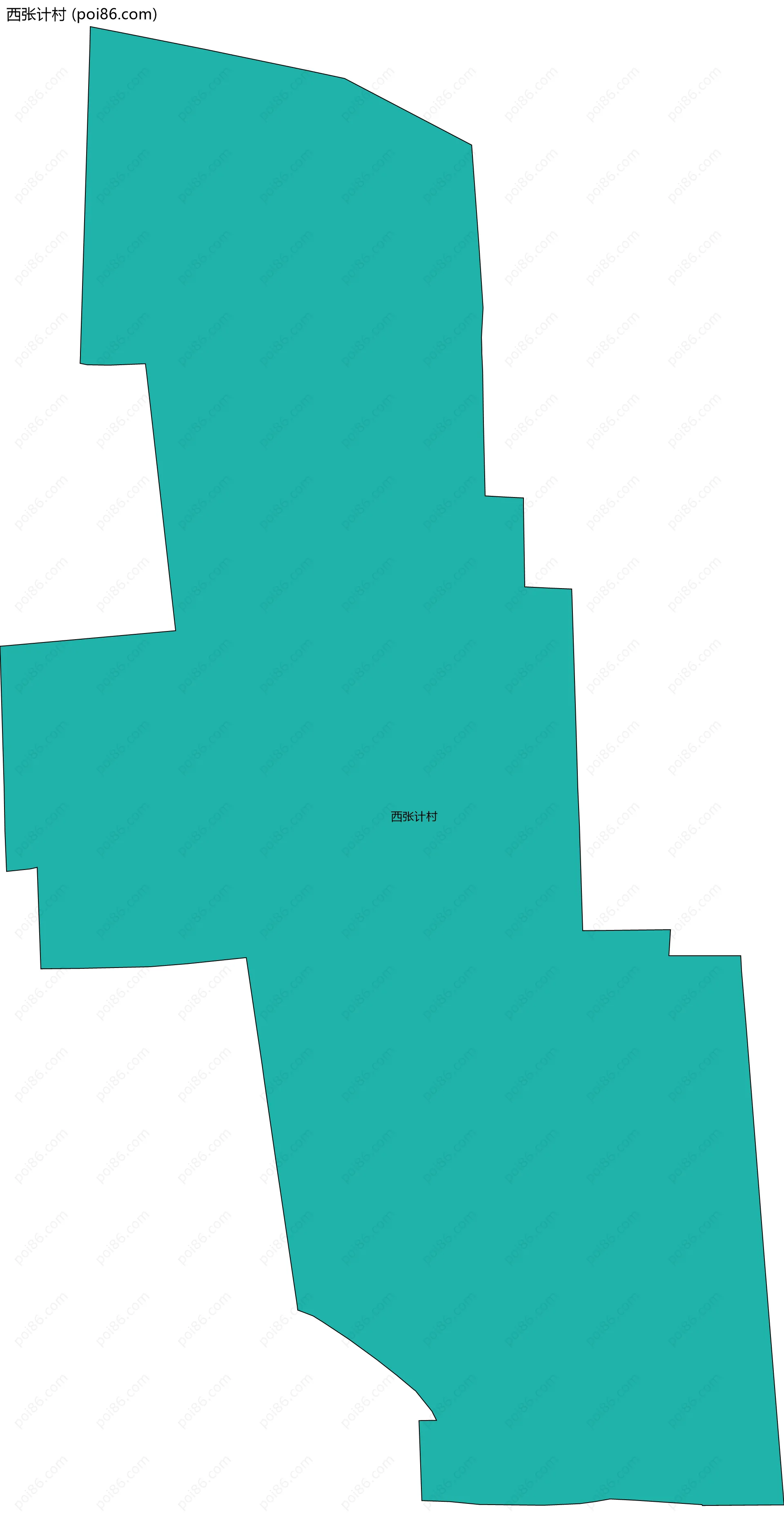 西张计村边界地图