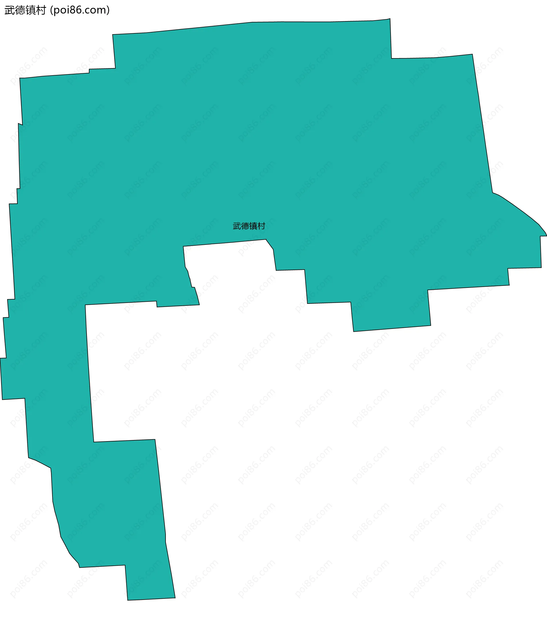 武德镇村边界地图