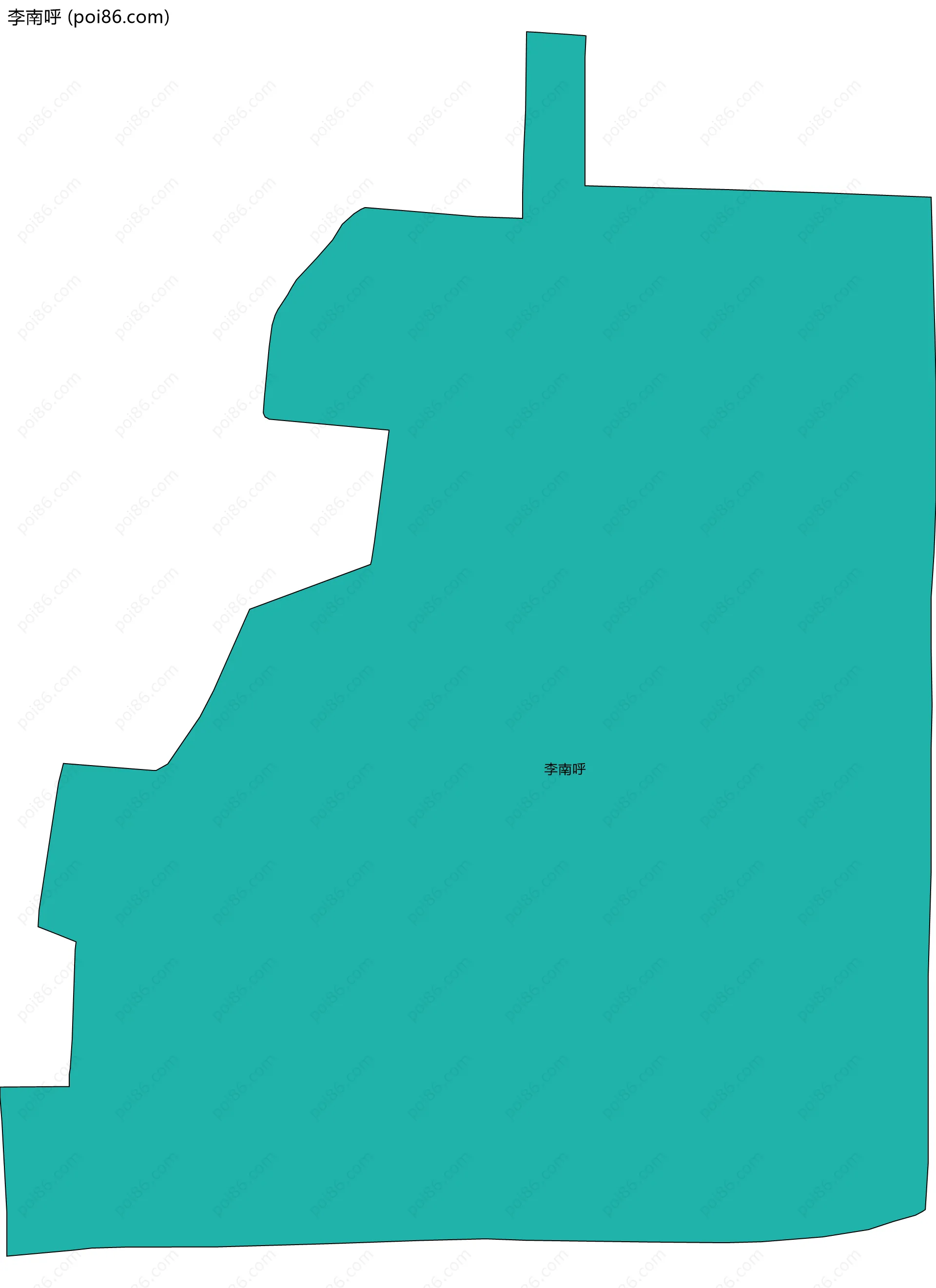 李南呼边界地图