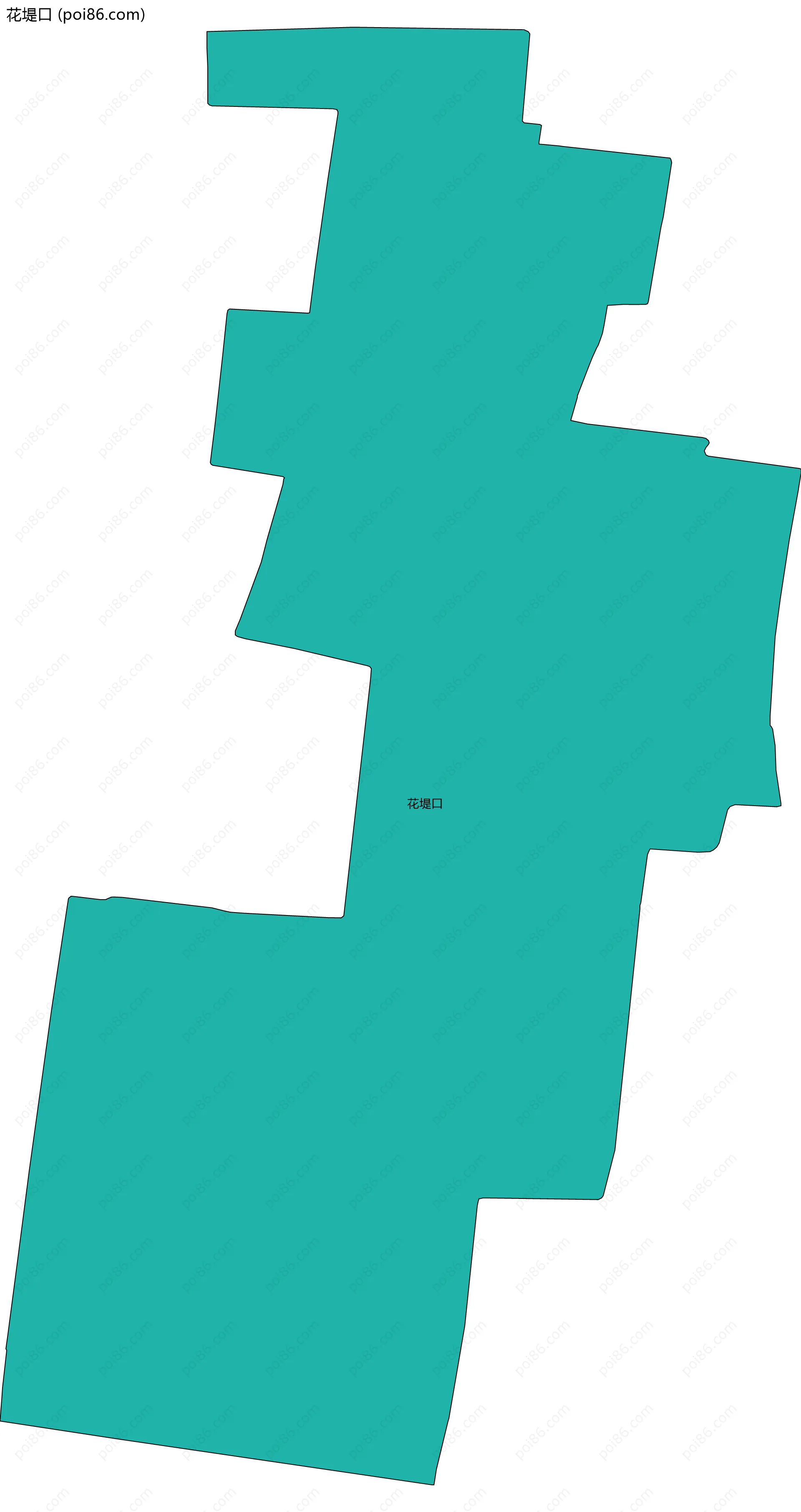 花堤口边界地图