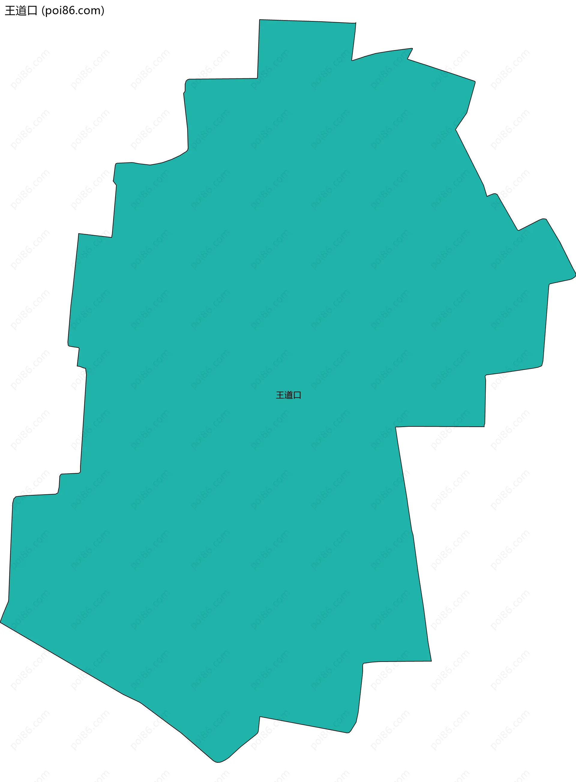 王道口边界地图
