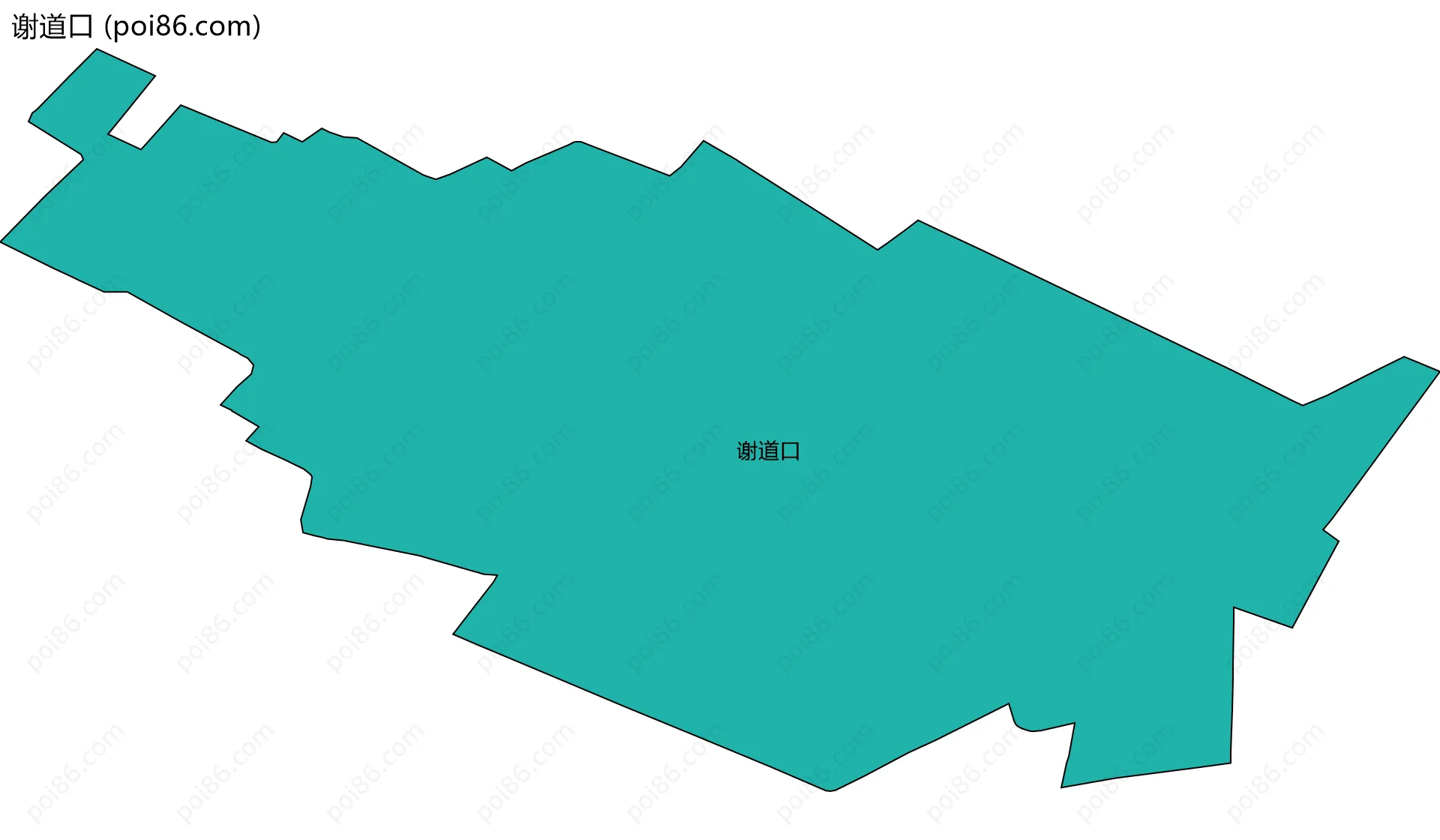 谢道口边界地图