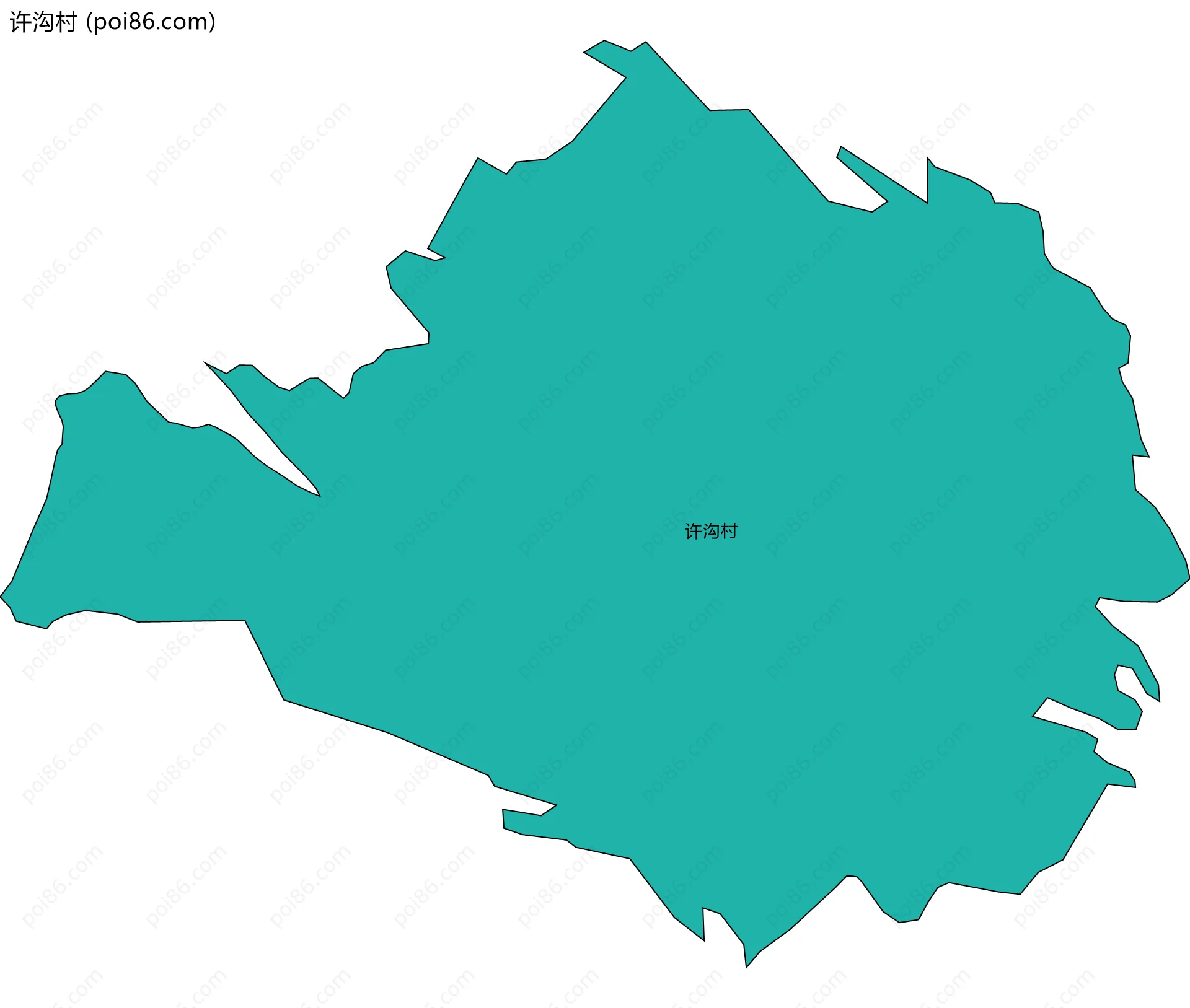 许沟村边界地图