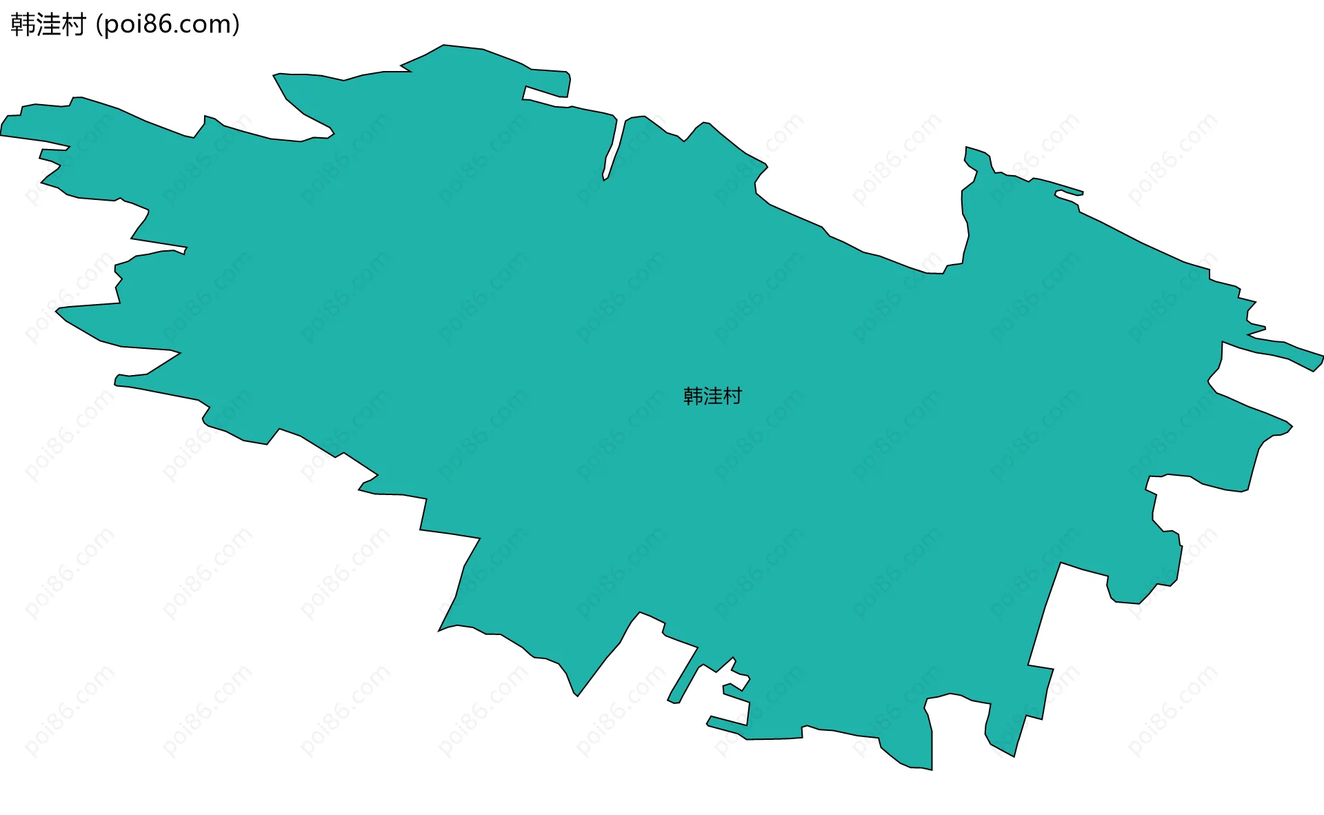 韩洼村边界地图