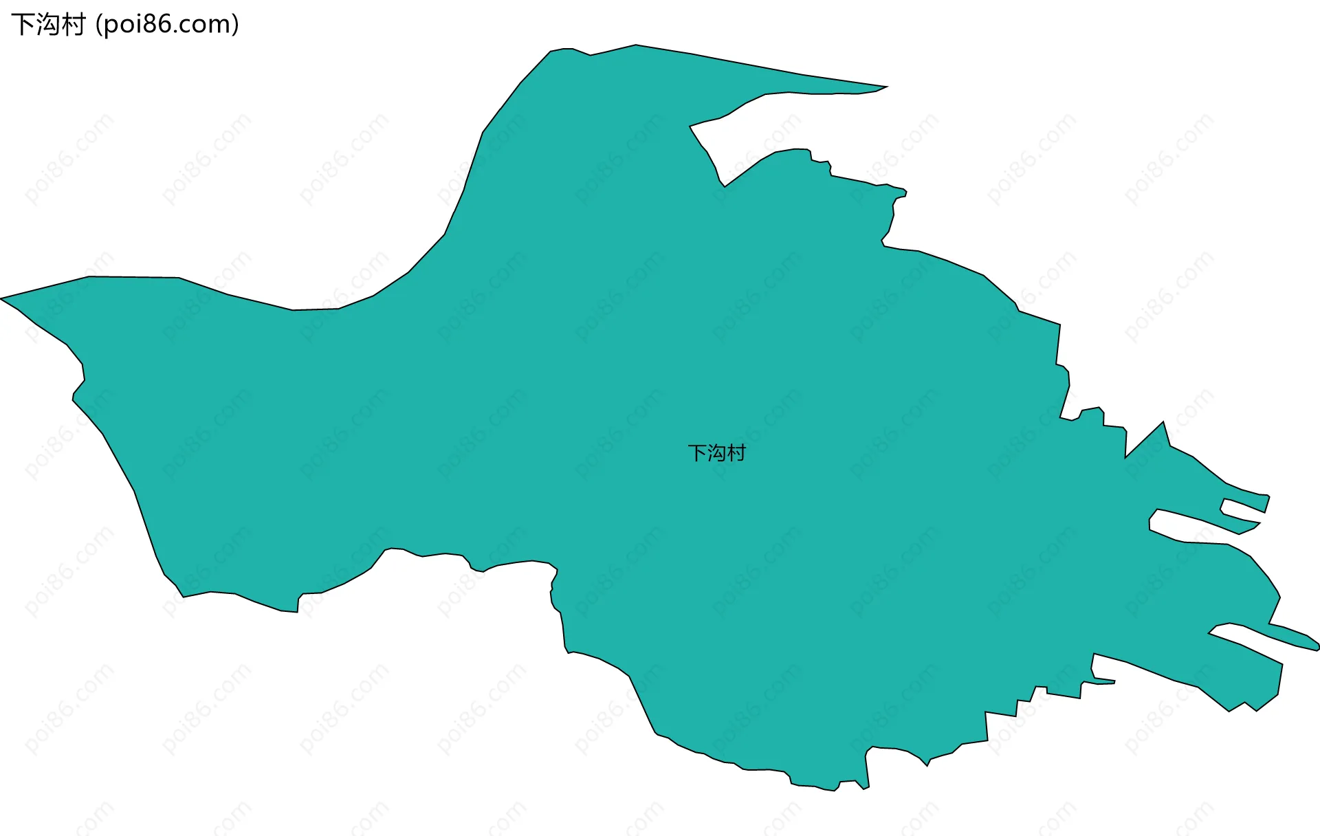 下沟村边界地图