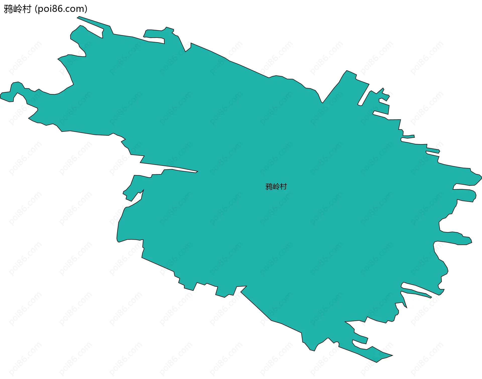 鸦岭村边界地图
