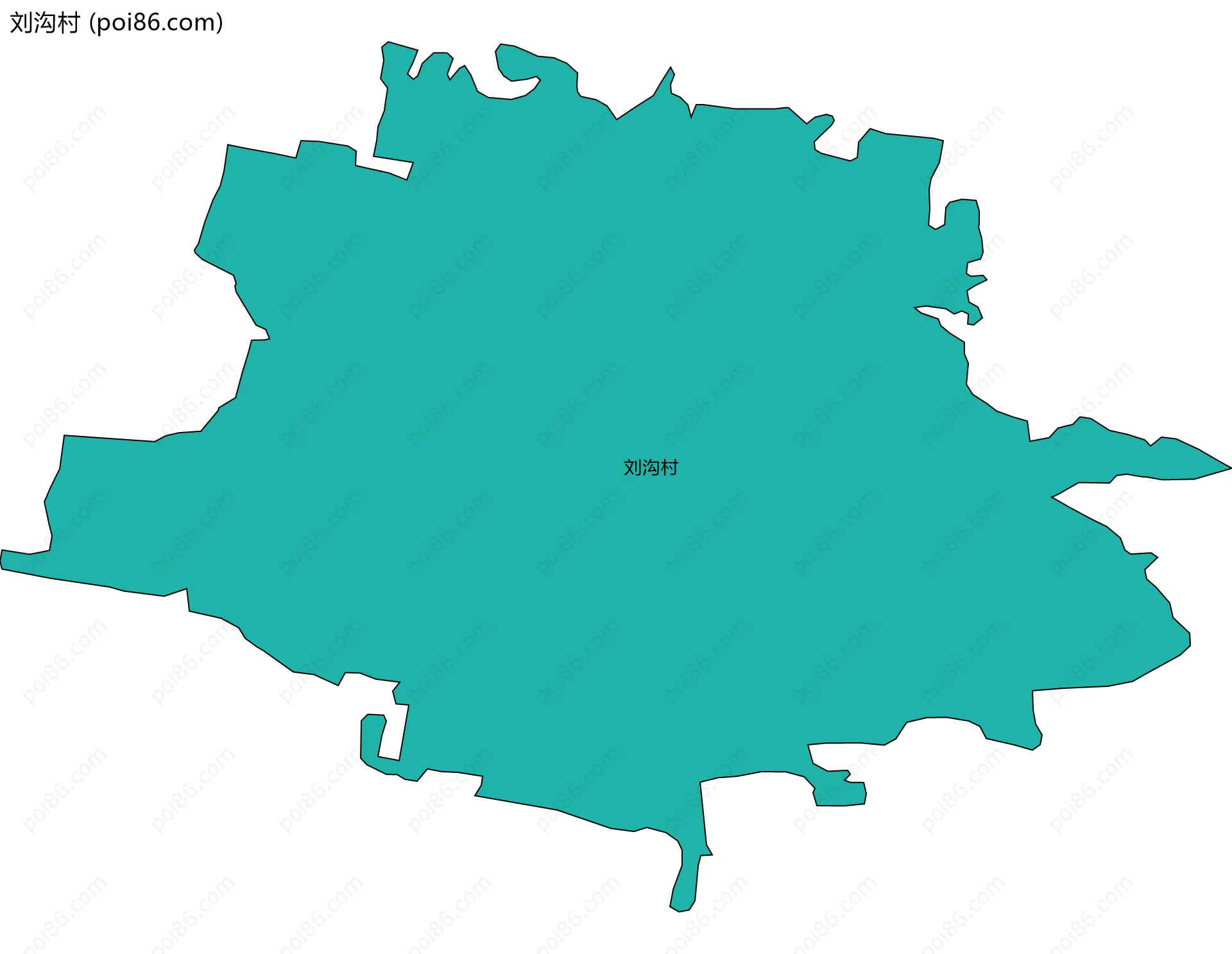 刘沟村边界地图