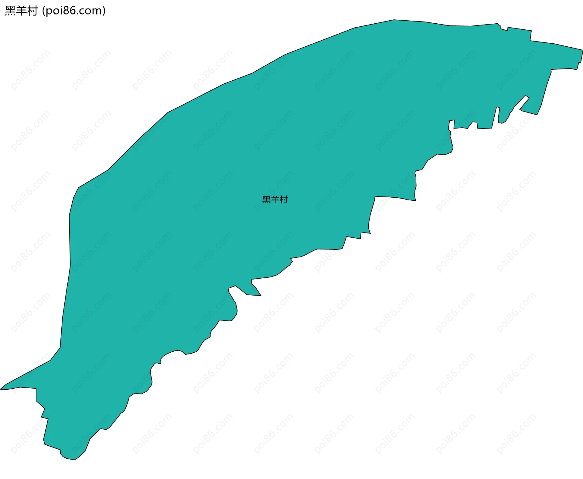 黑羊村边界地图