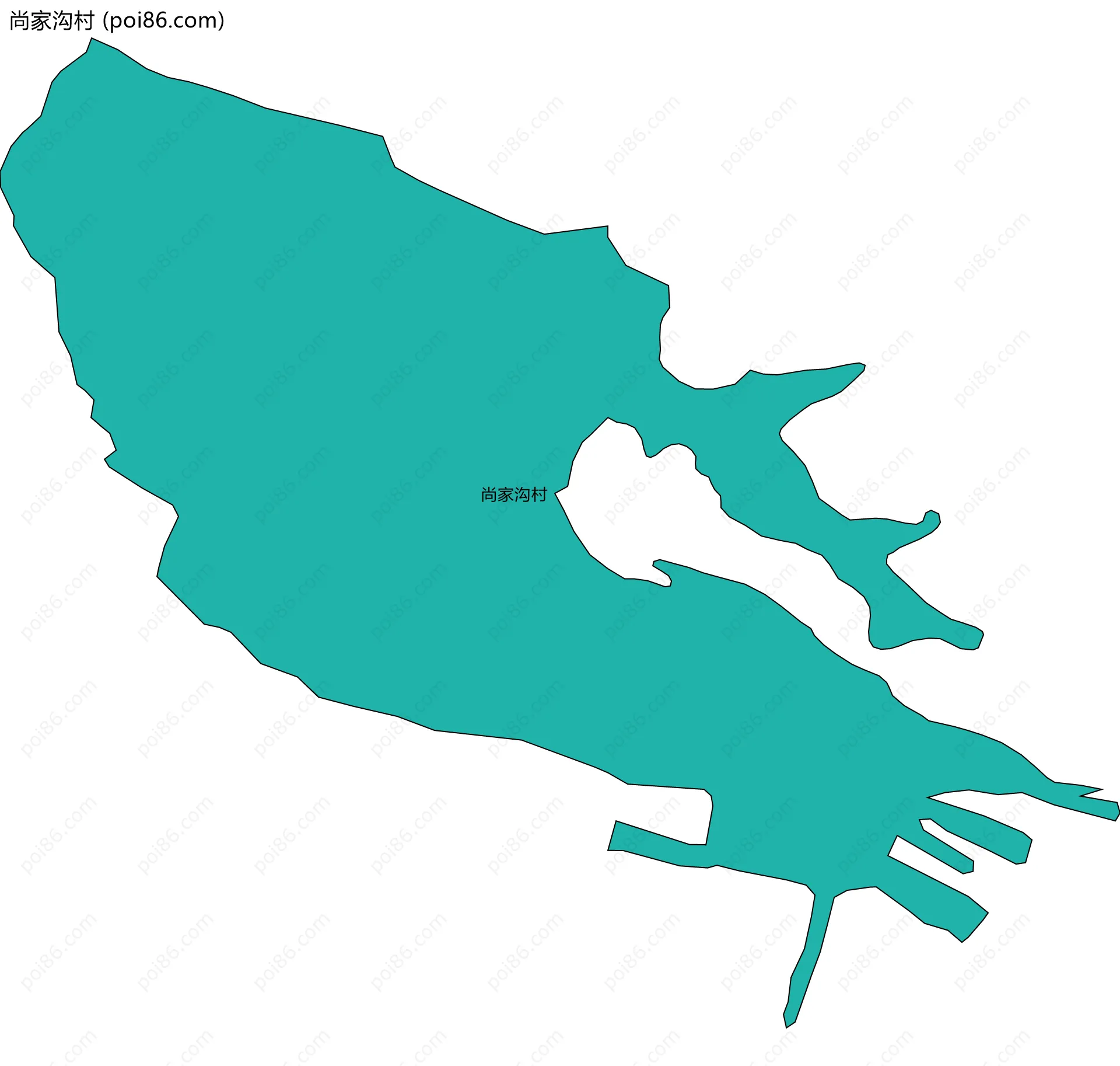尚家沟村边界地图