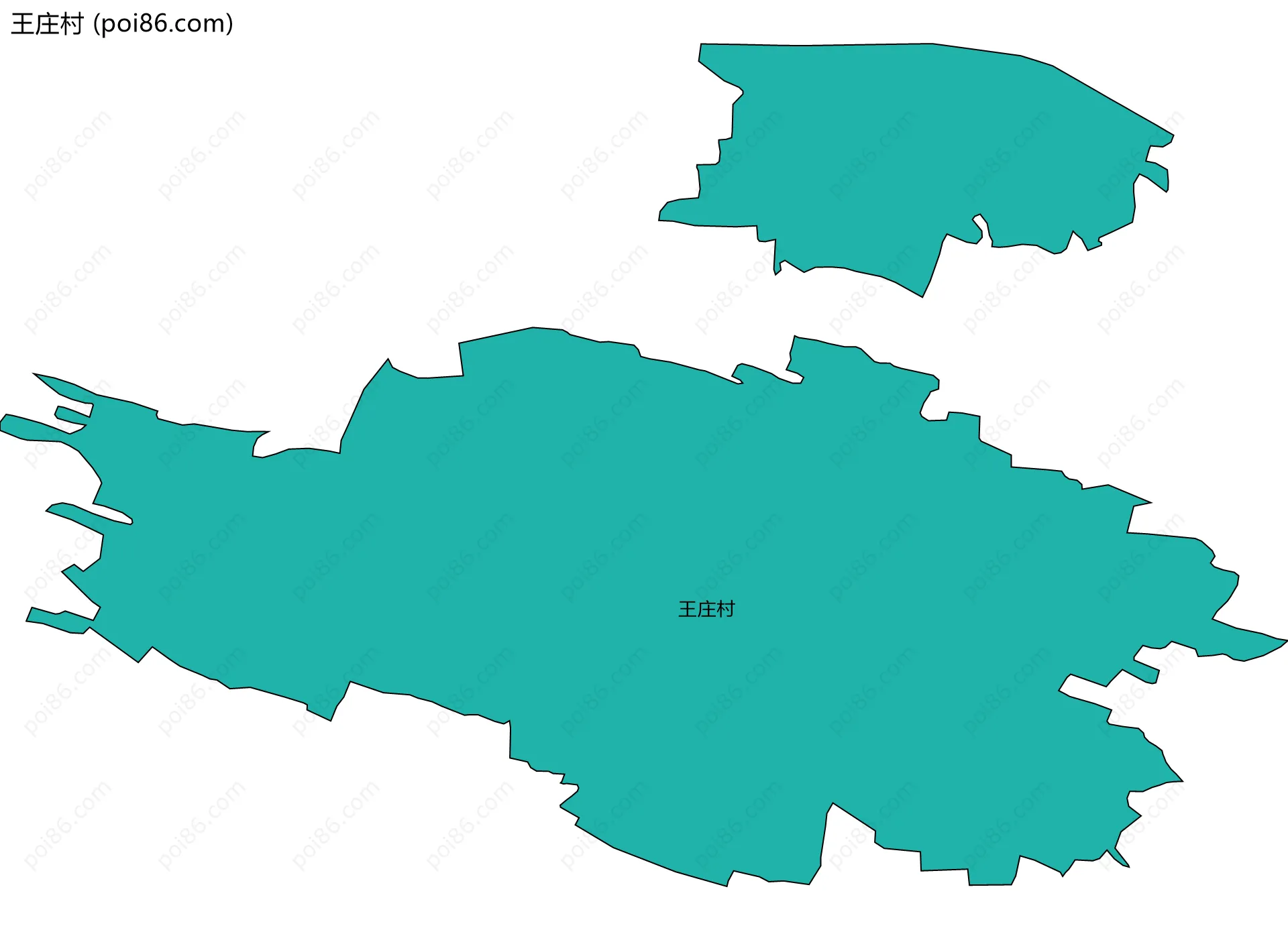 王庄村边界地图