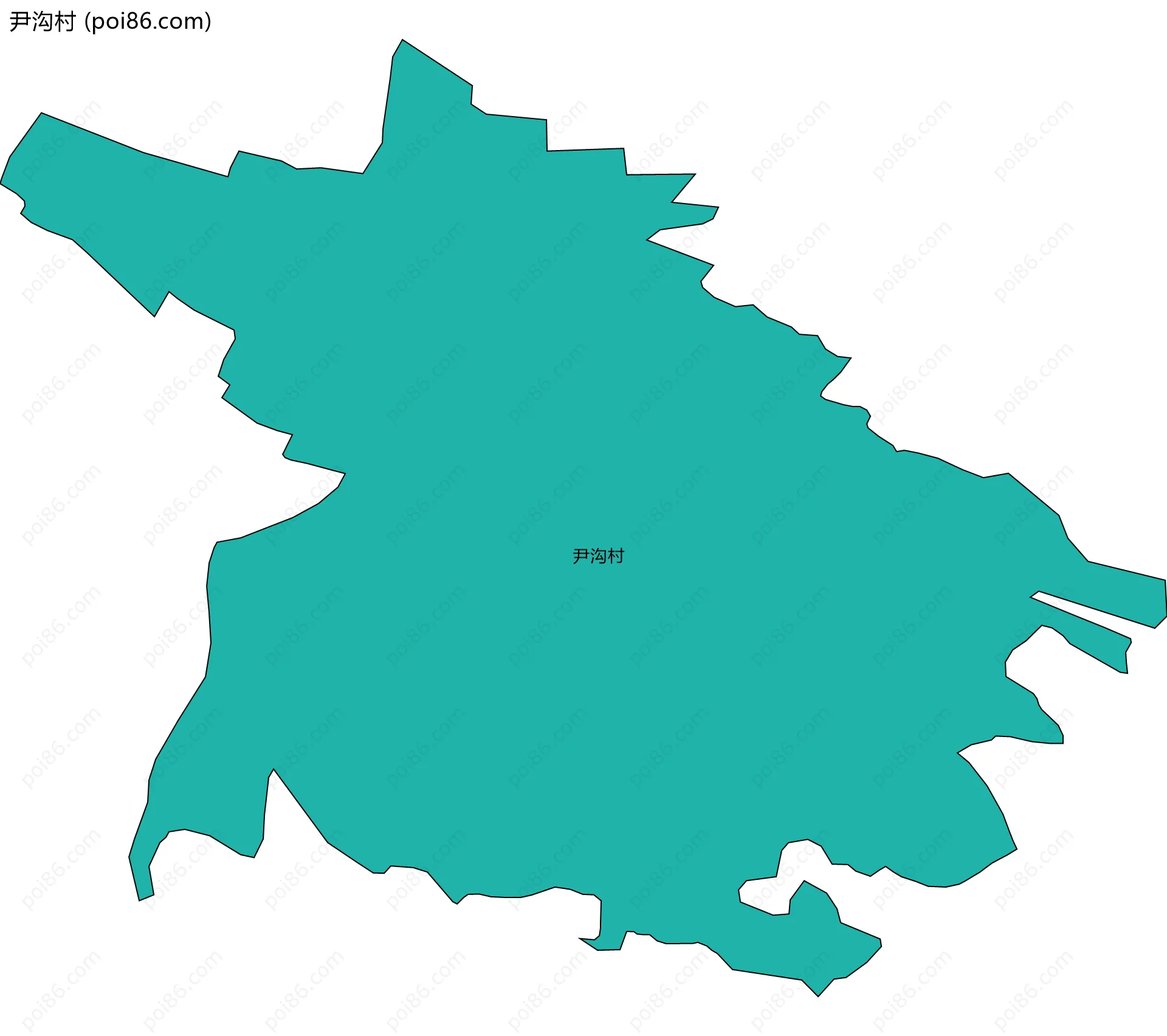 尹沟村边界地图