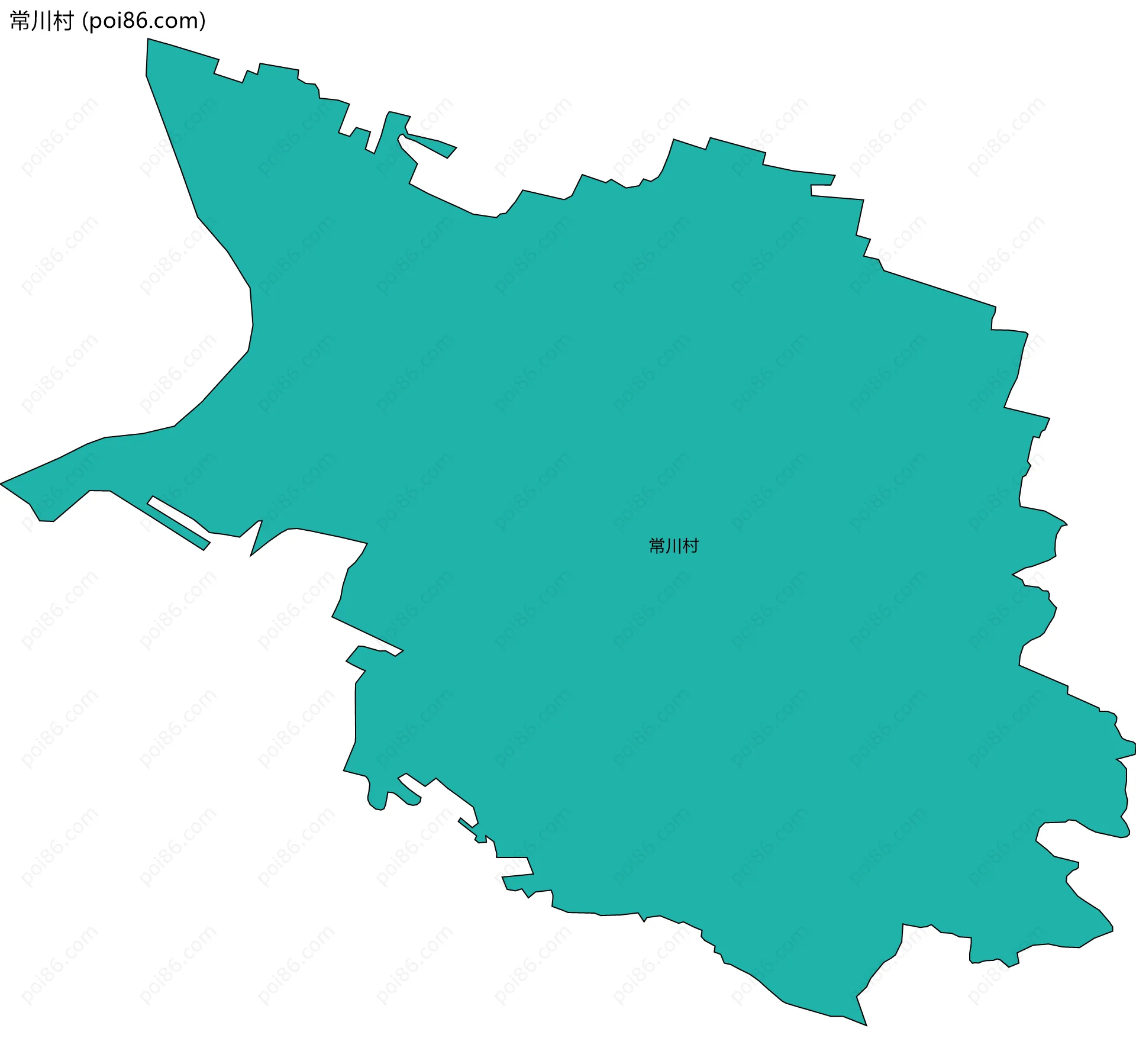 常川村边界地图