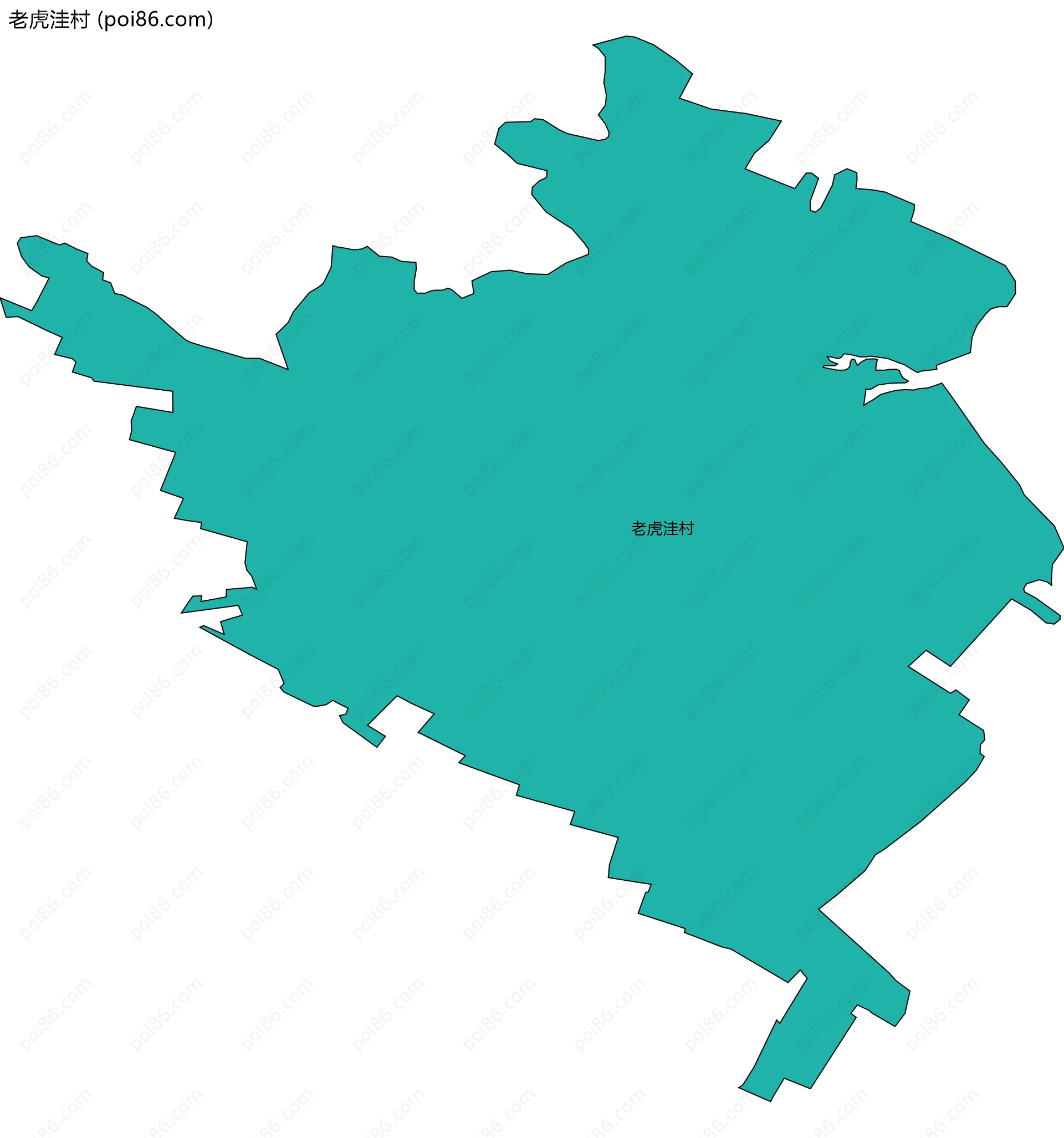 老虎洼村边界地图