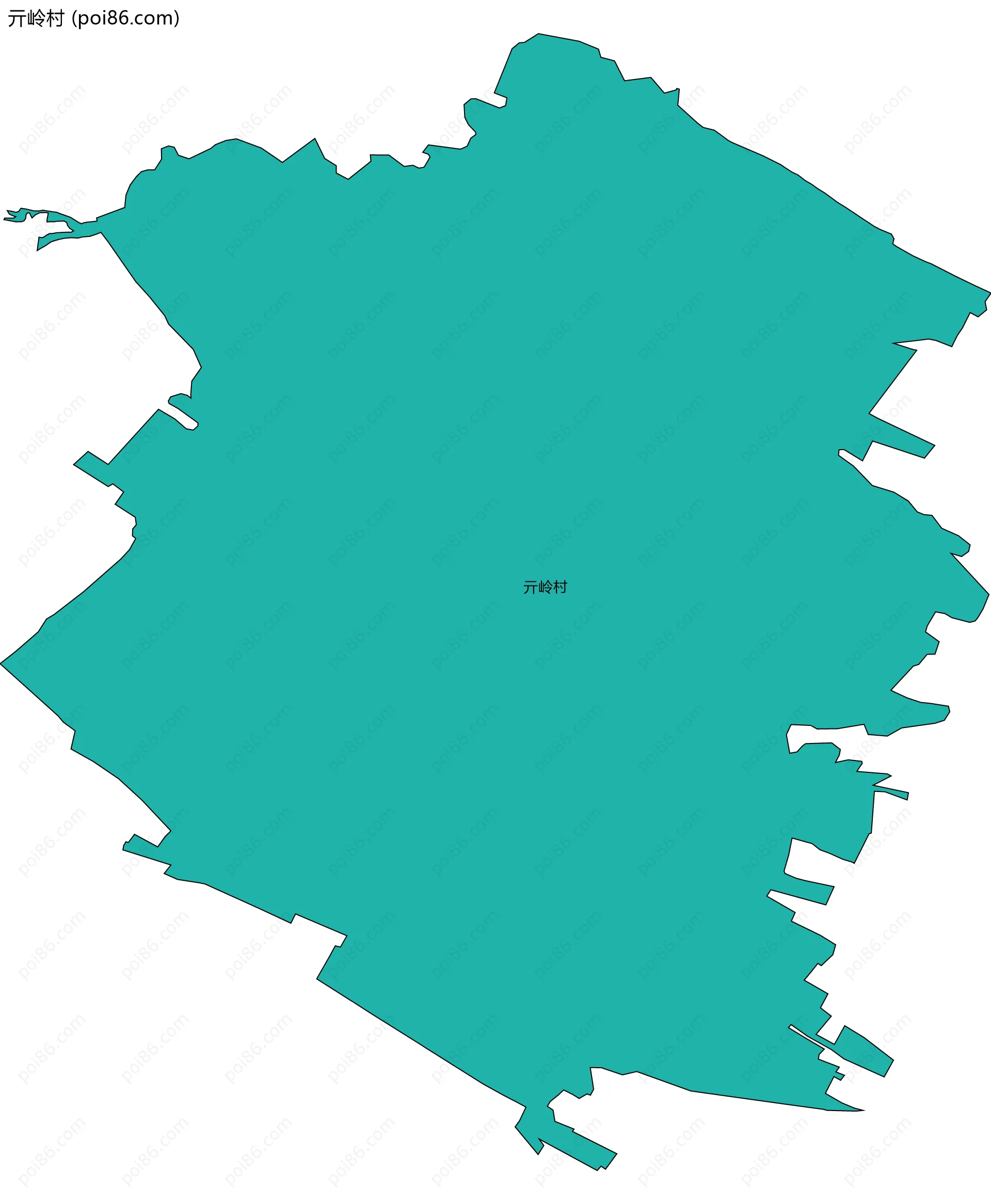 亓岭村边界地图