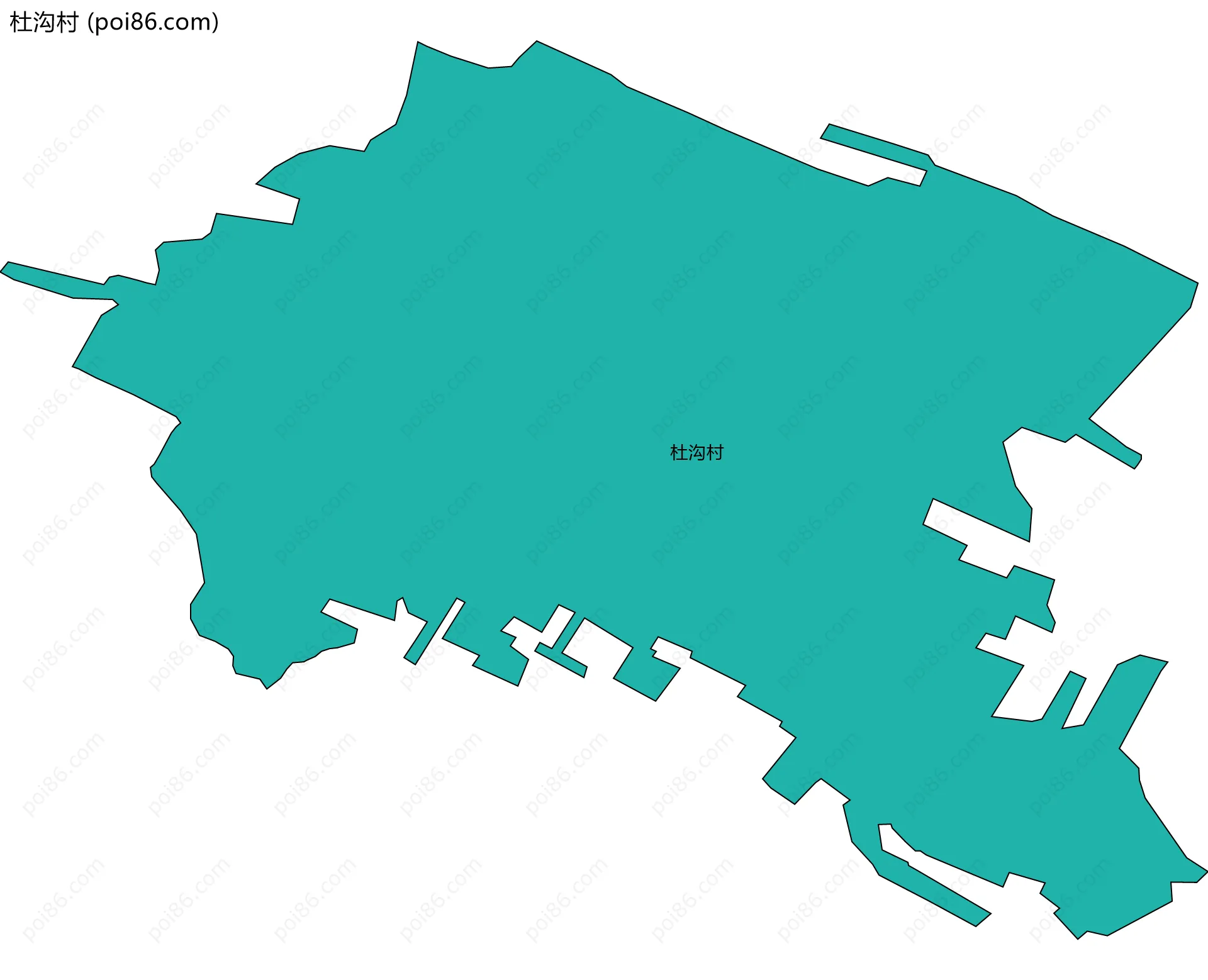 杜沟村边界地图