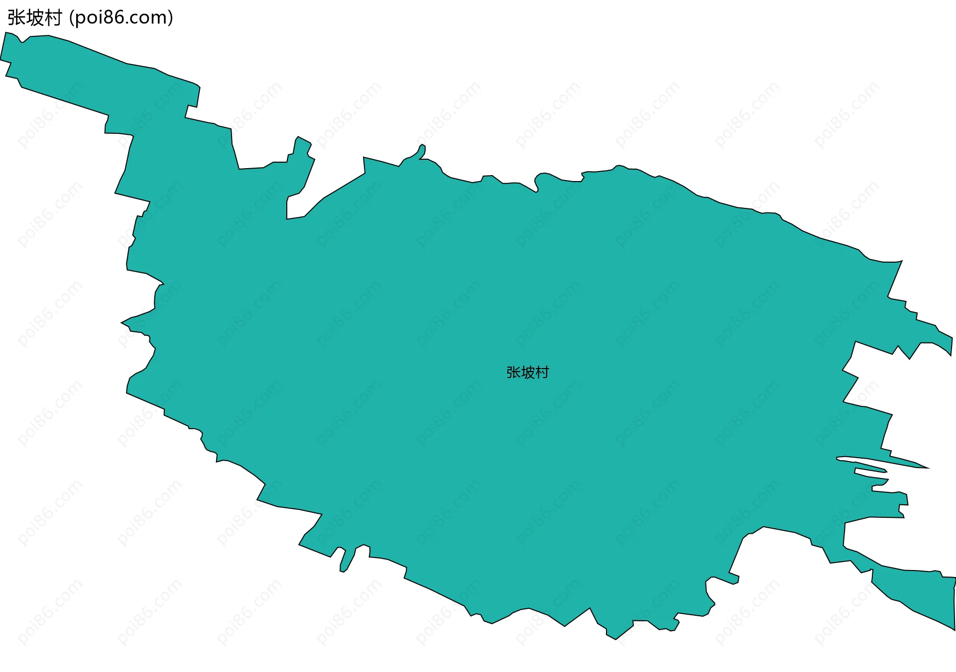 张坡村边界地图
