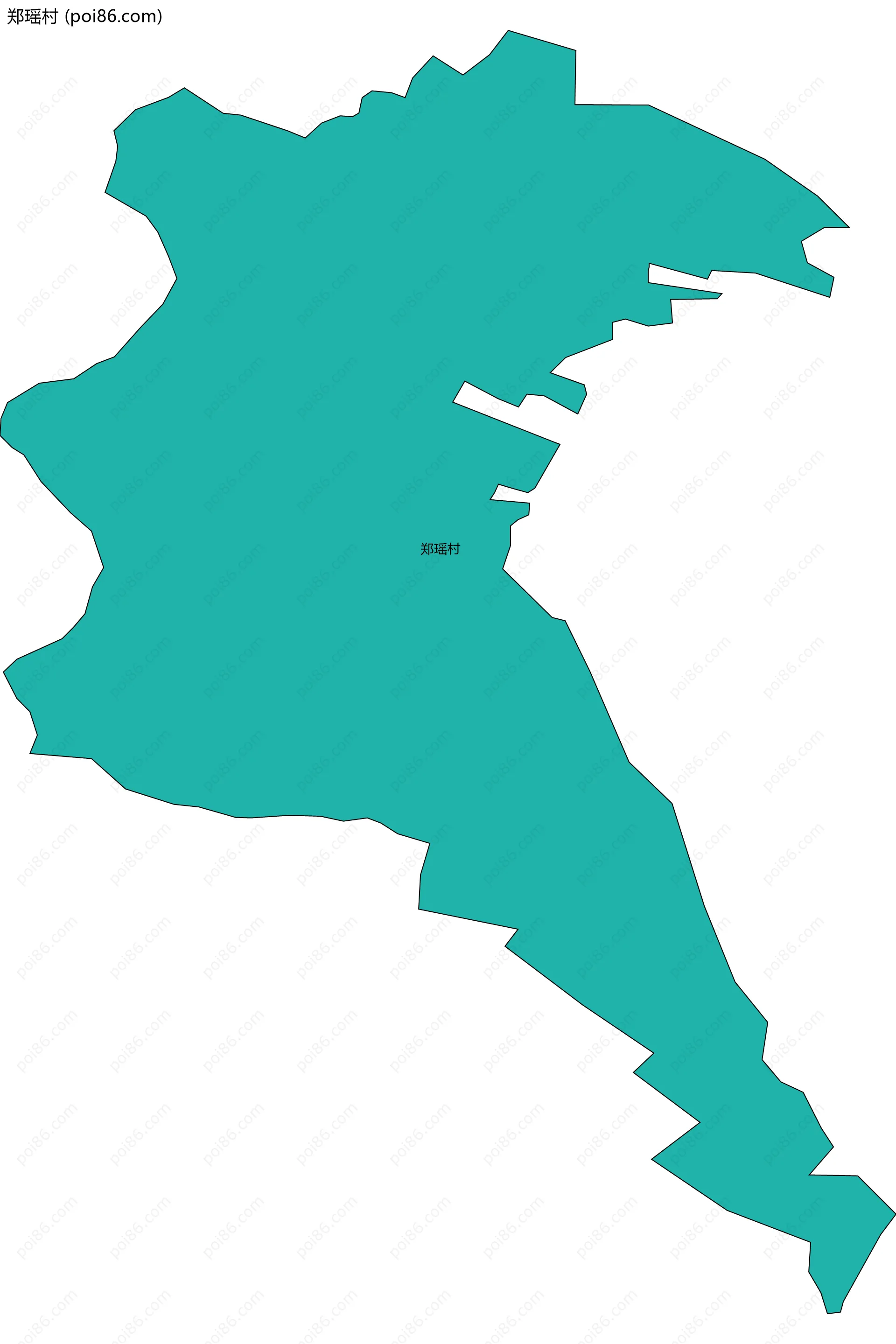 郑瑶村边界地图