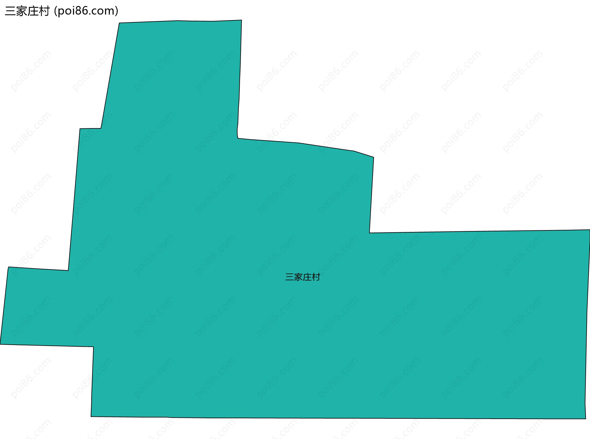三家庄村边界地图