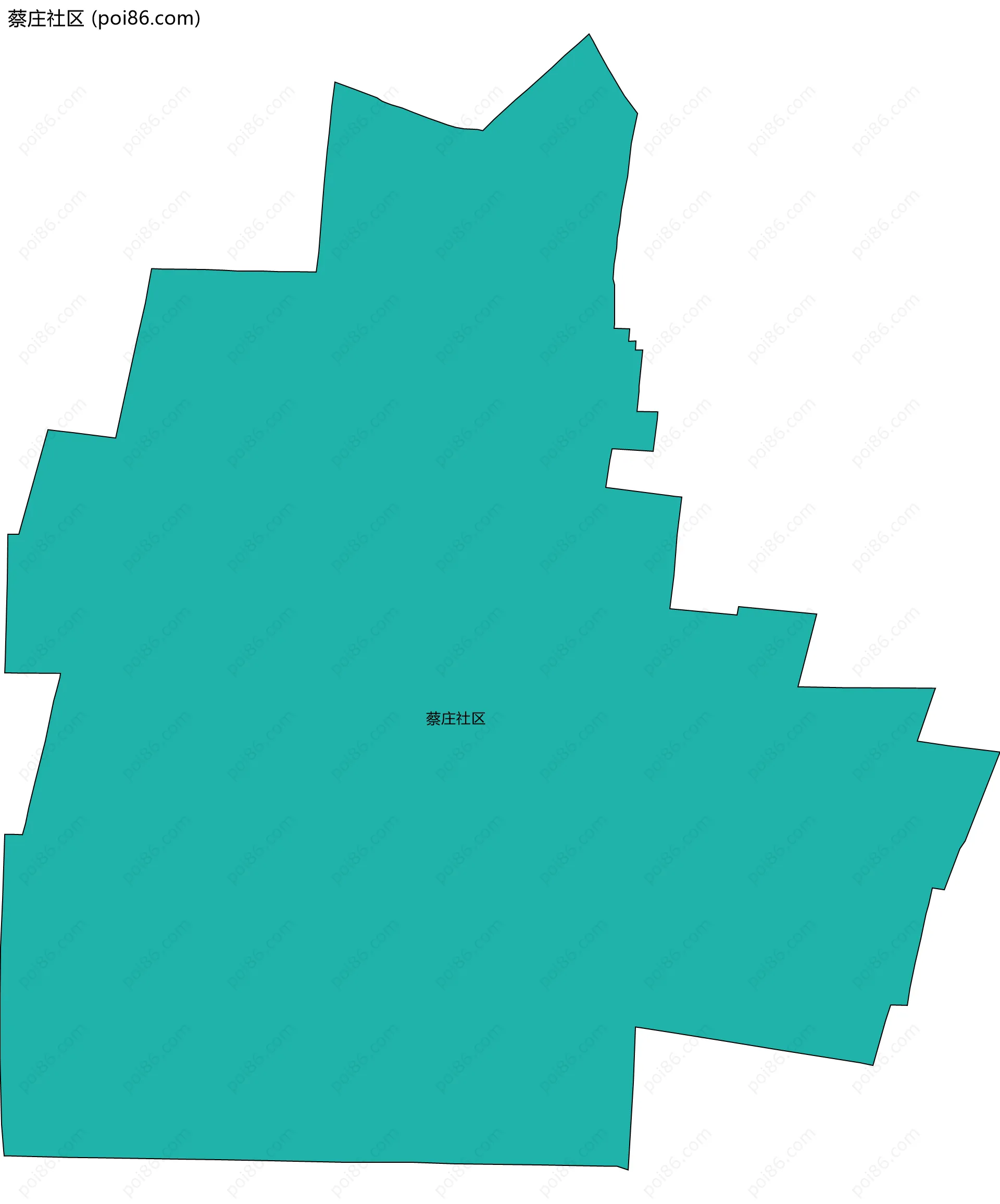 蔡庄社区边界地图