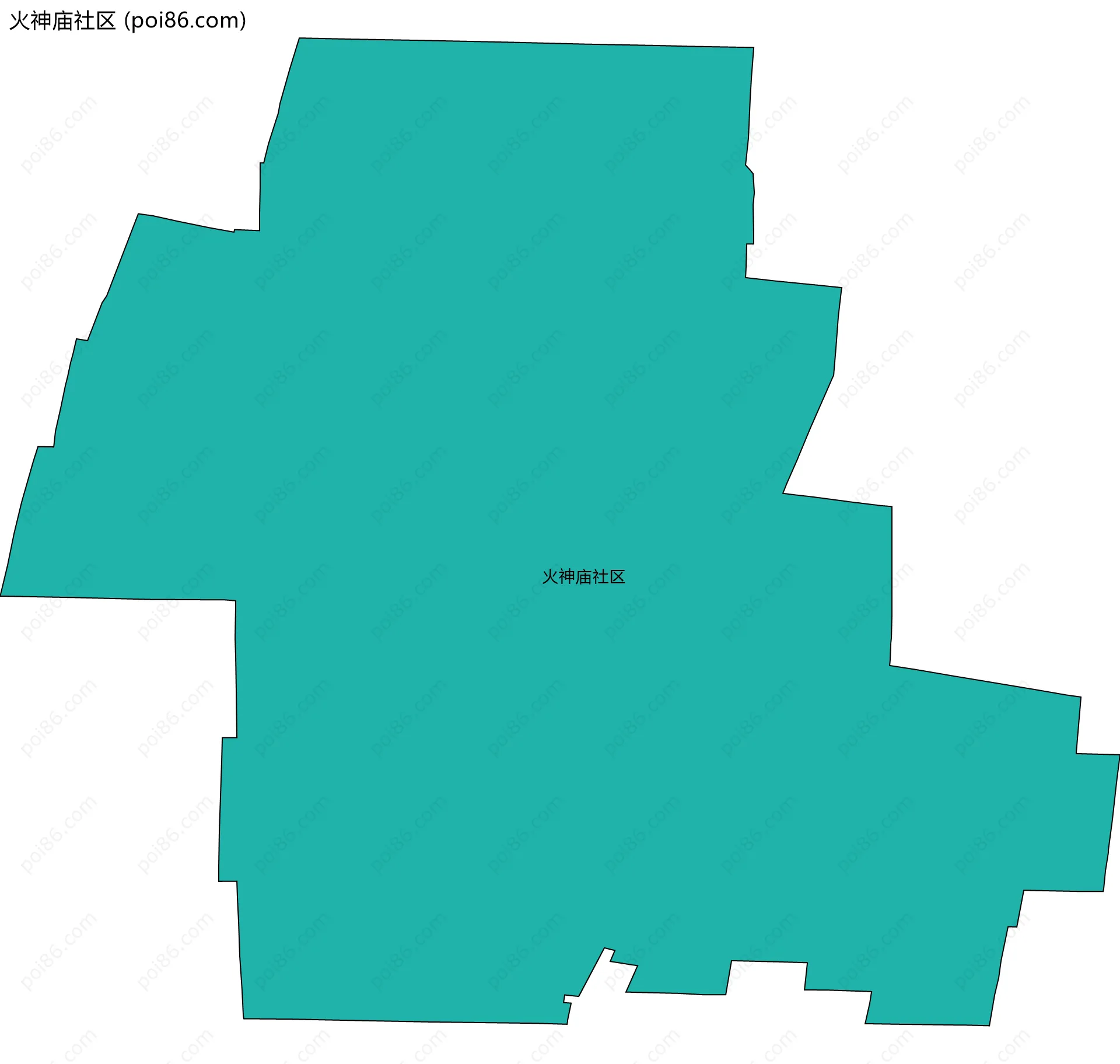 火神庙社区边界地图