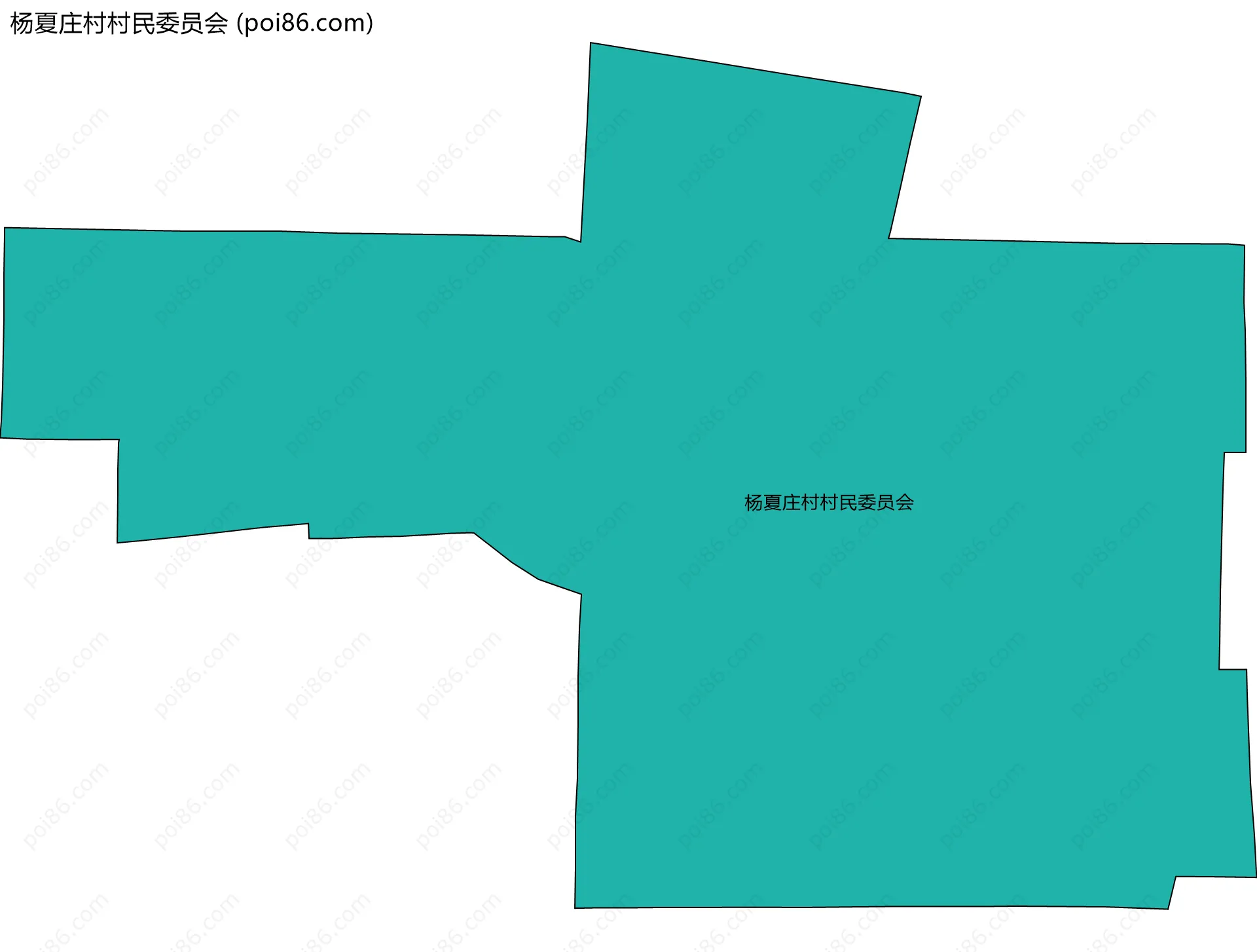 杨夏庄村村民委员会边界地图