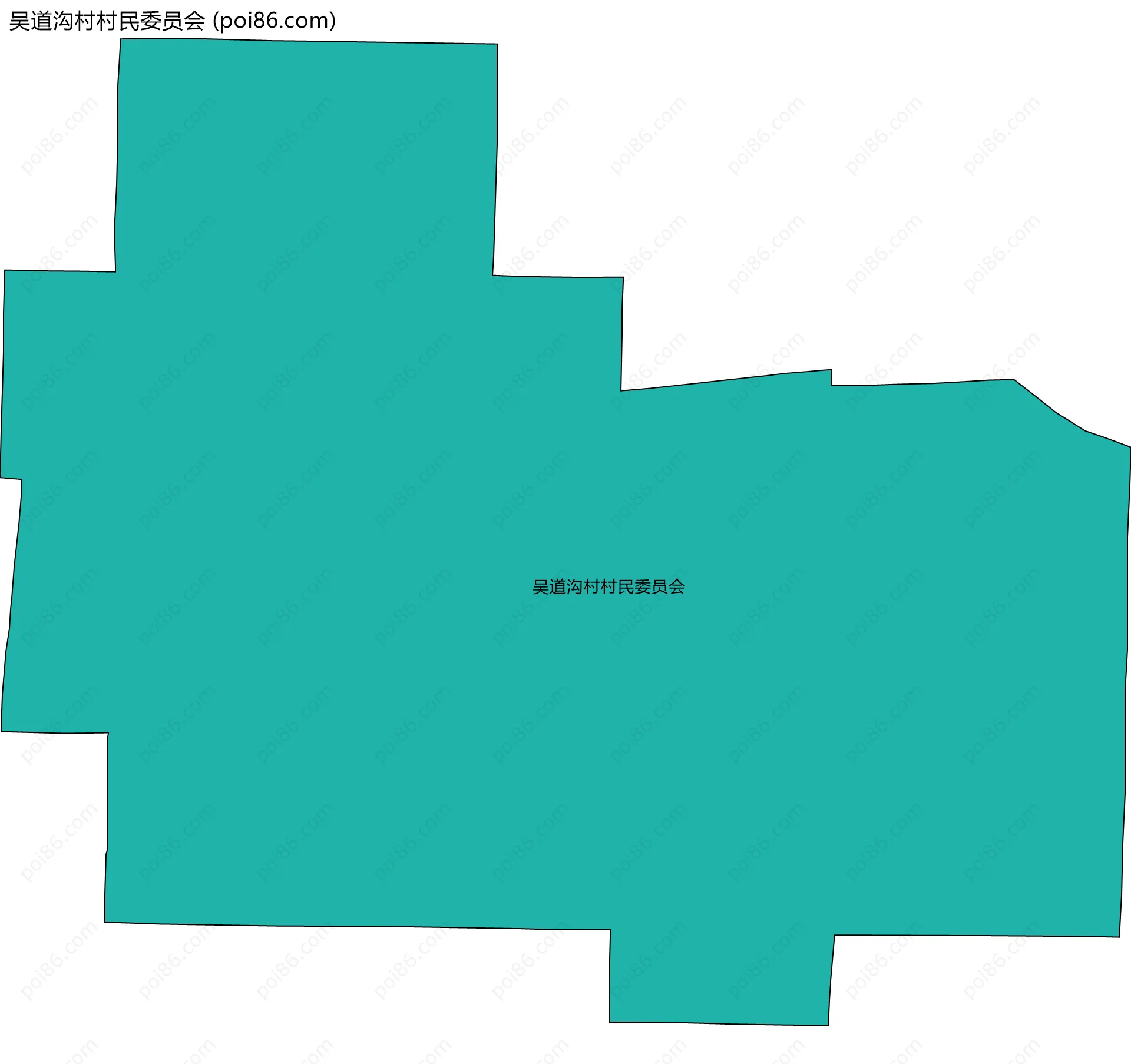 吴道沟村村民委员会边界地图