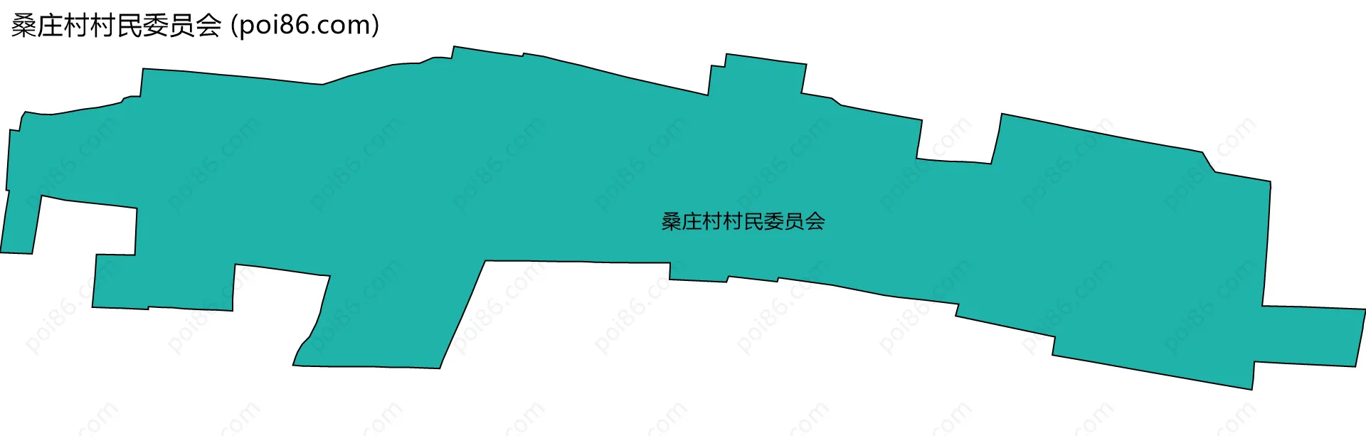桑庄村村民委员会边界地图