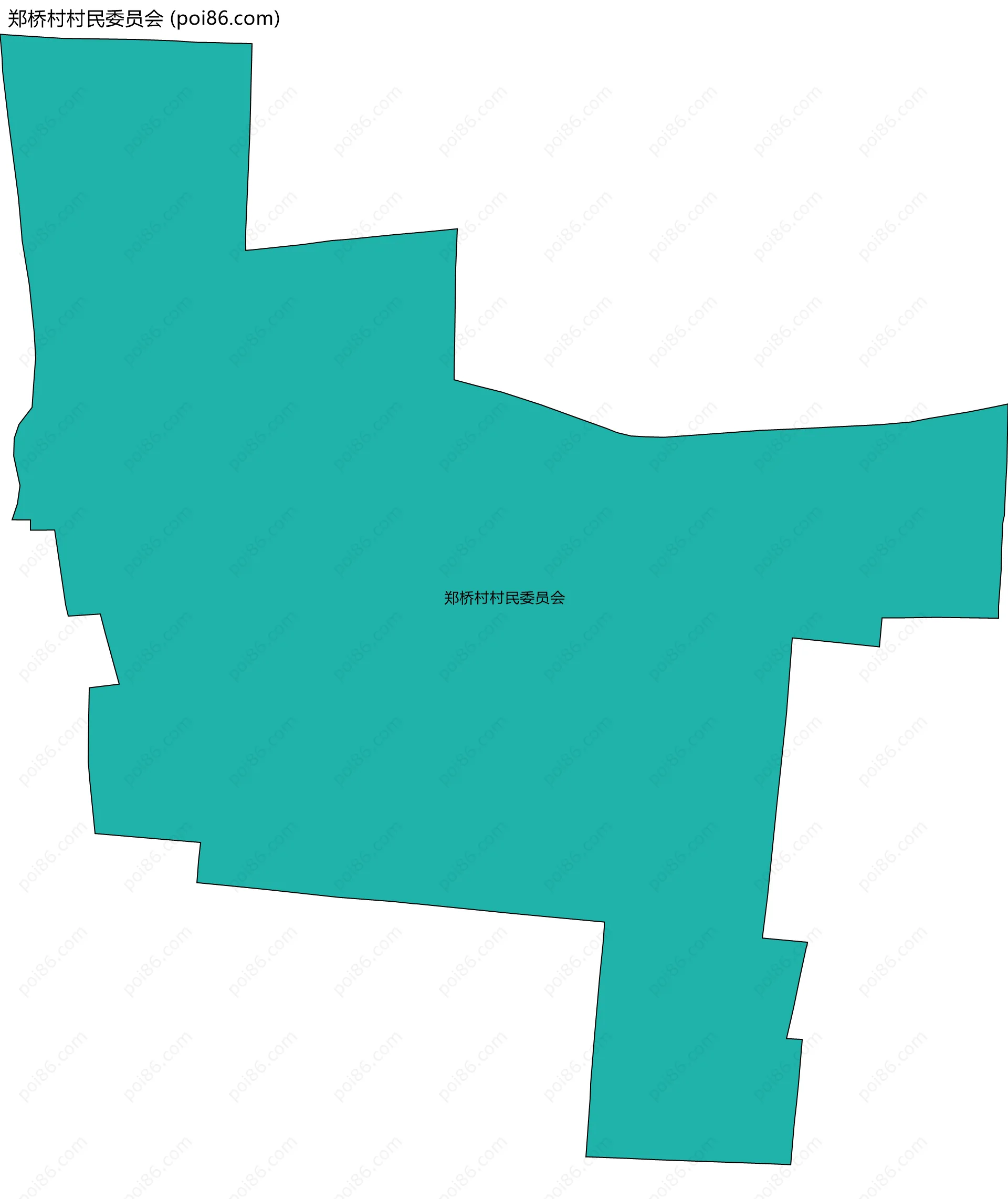郑桥村村民委员会边界地图