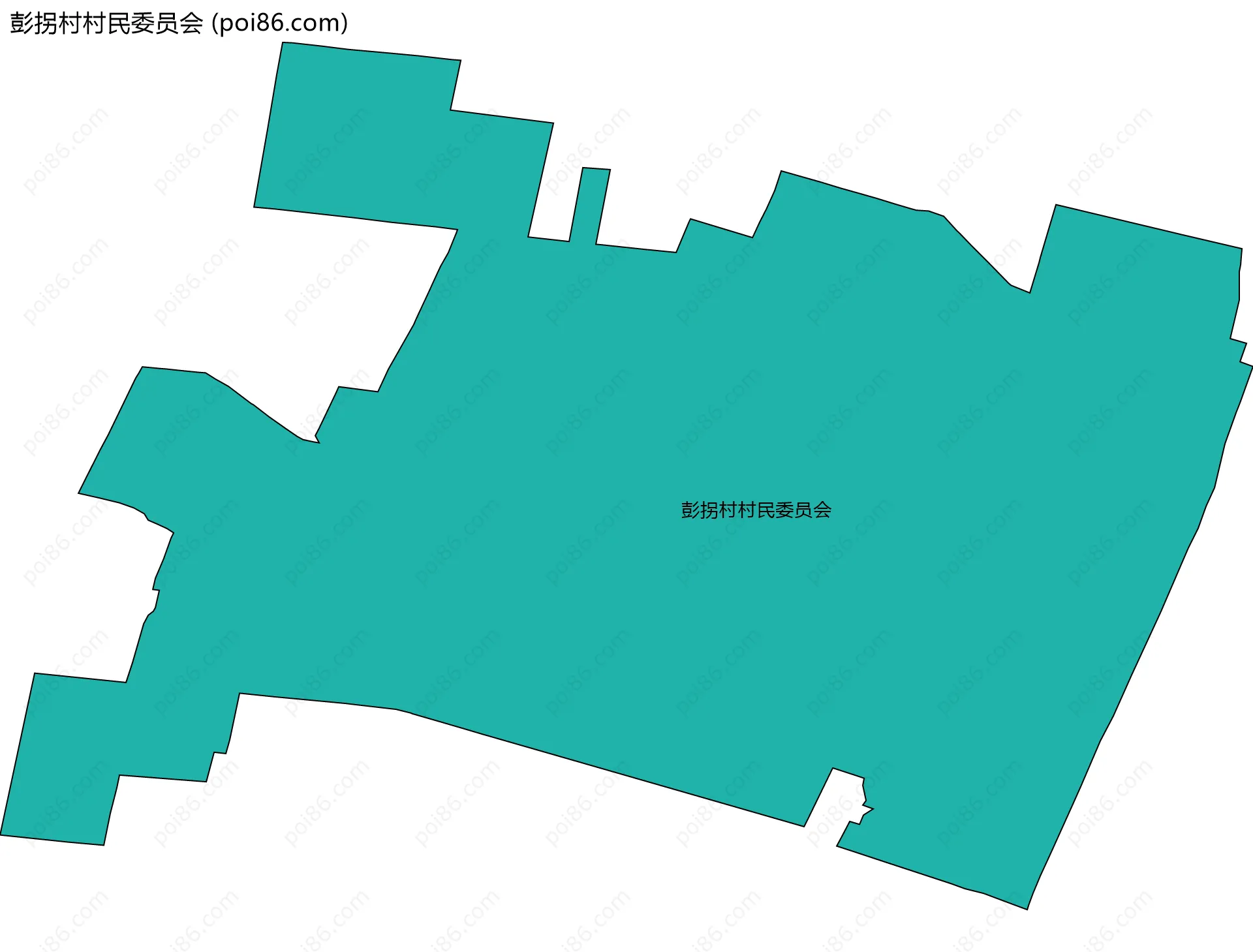 彭拐村村民委员会边界地图