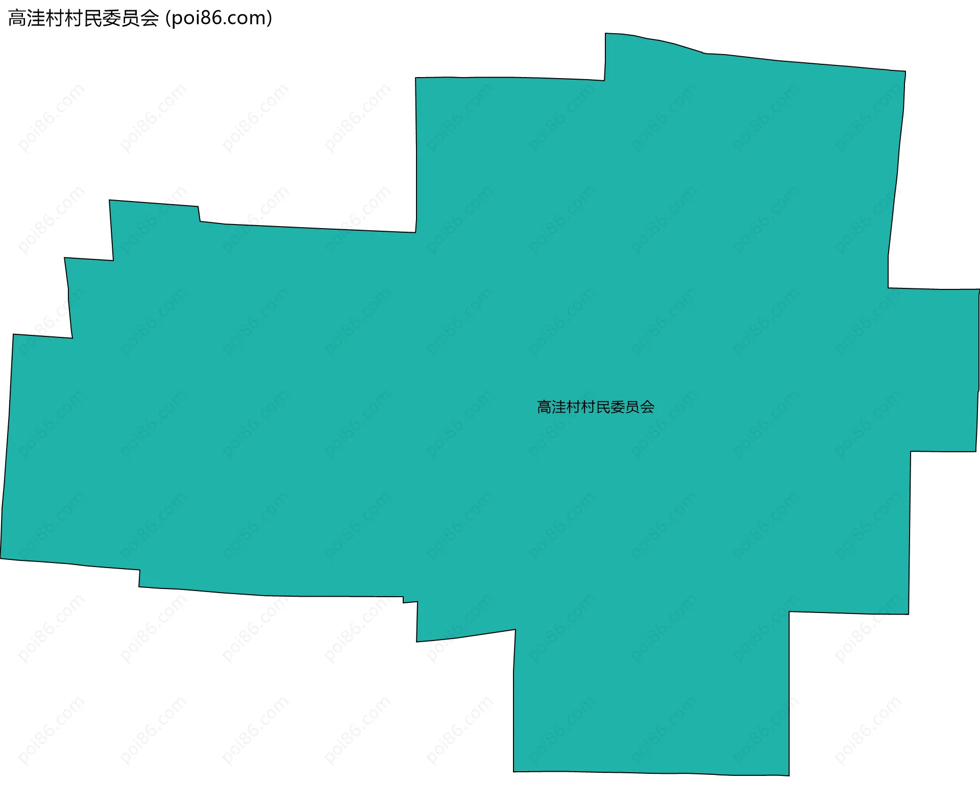 高洼村村民委员会边界地图