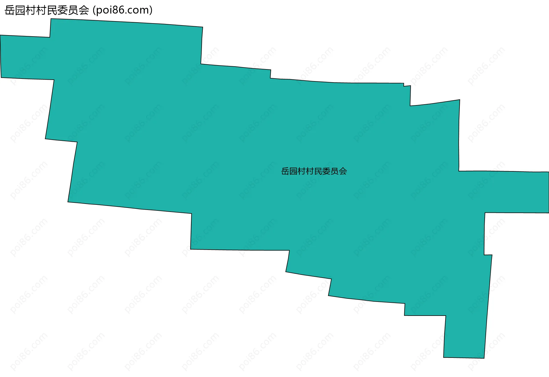岳园村村民委员会边界地图