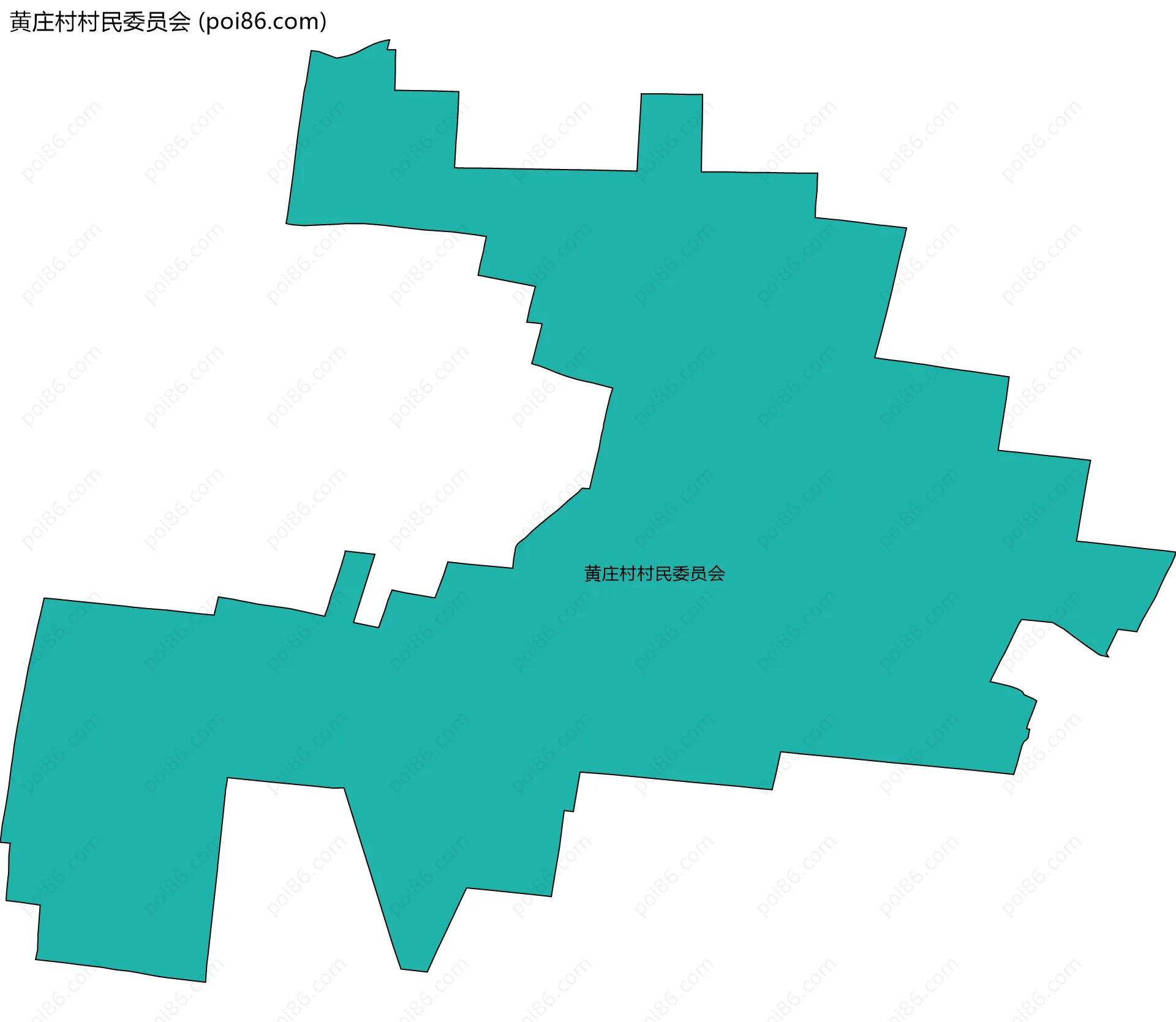 黄庄村村民委员会边界地图