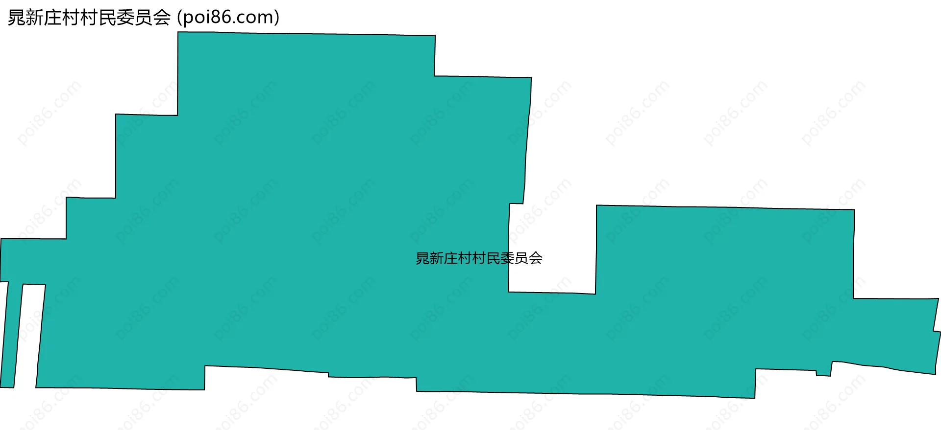晁新庄村村民委员会边界地图