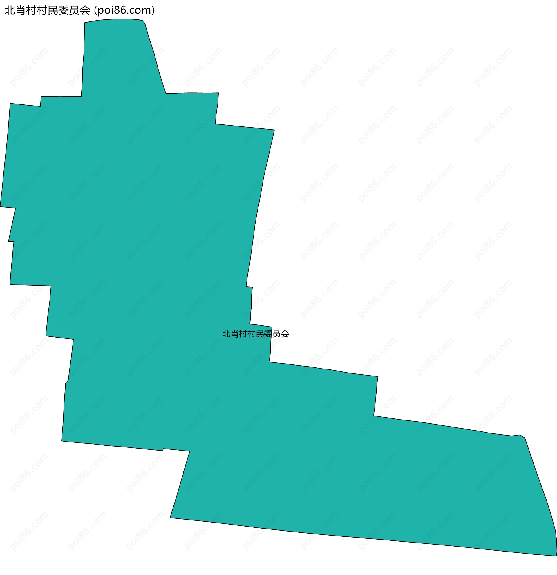 北肖村村民委员会边界地图