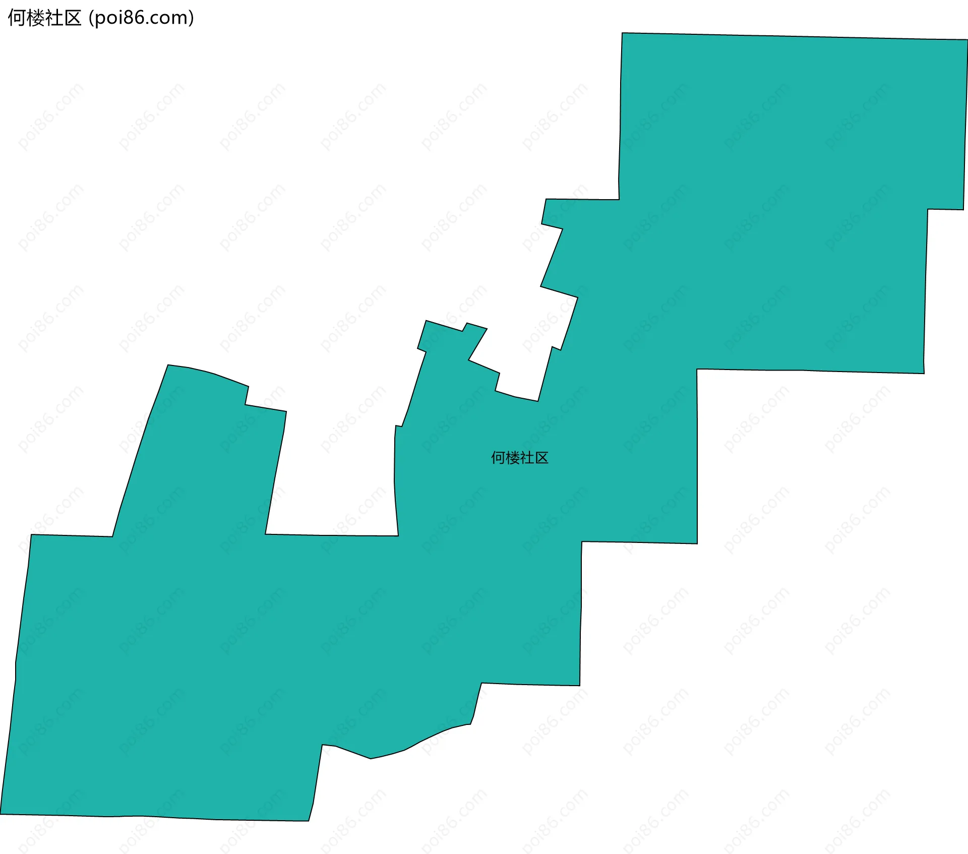何楼社区边界地图