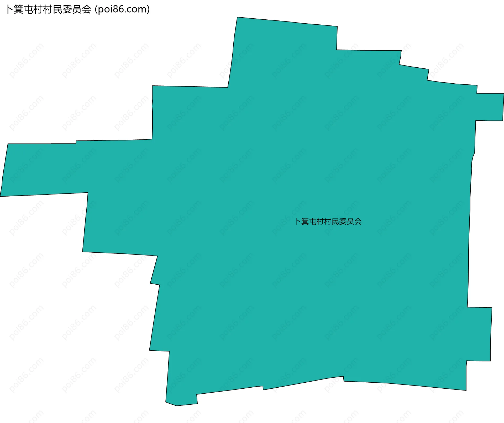 卜箕屯村村民委员会边界地图