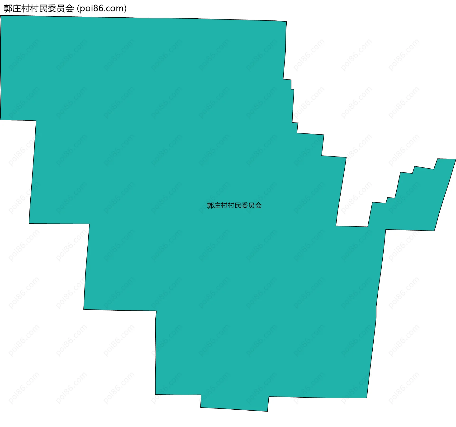 郭庄村村民委员会边界地图