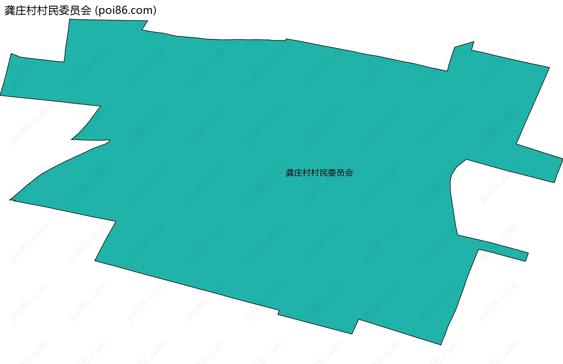 龚庄村村民委员会边界地图