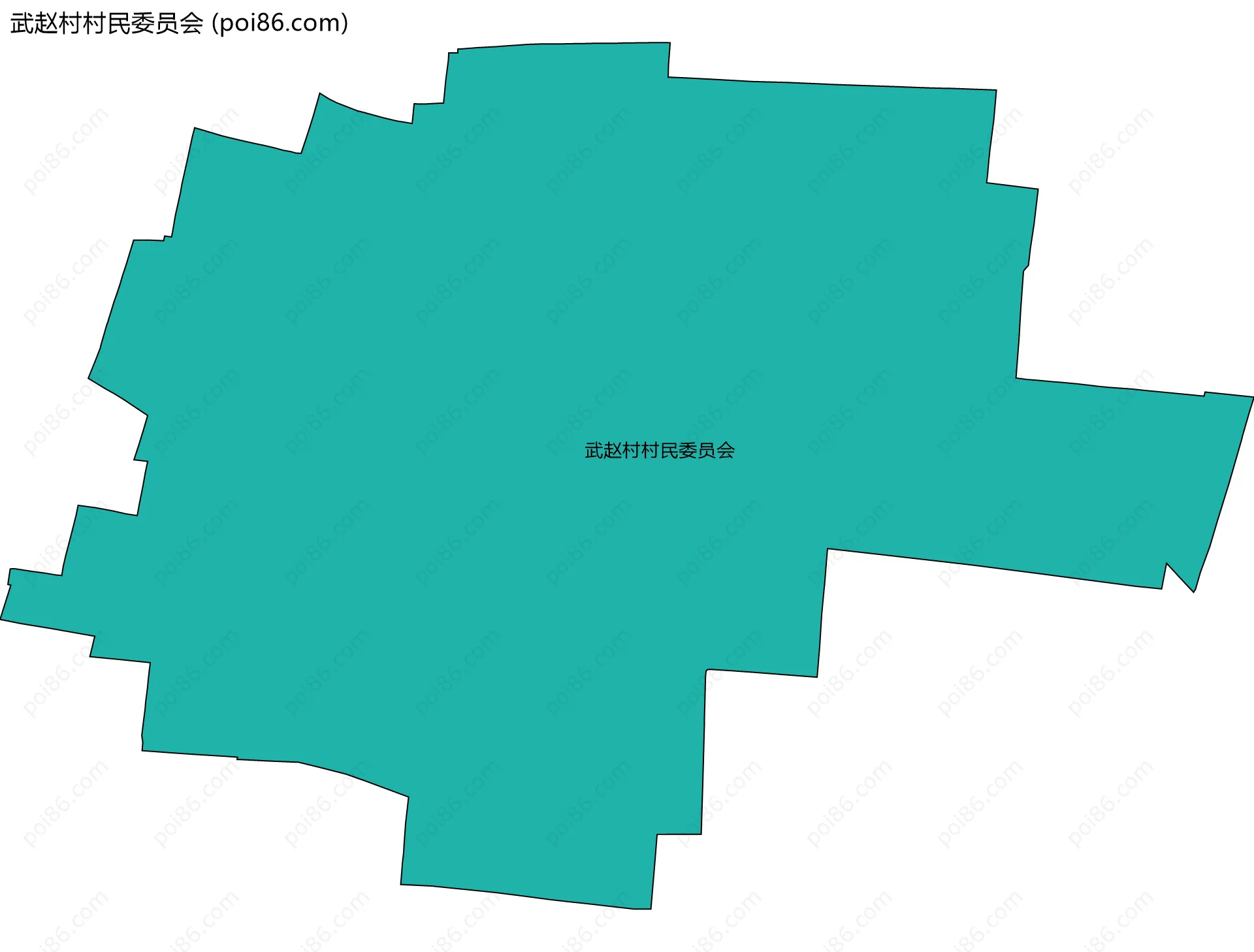 武赵村村民委员会边界地图