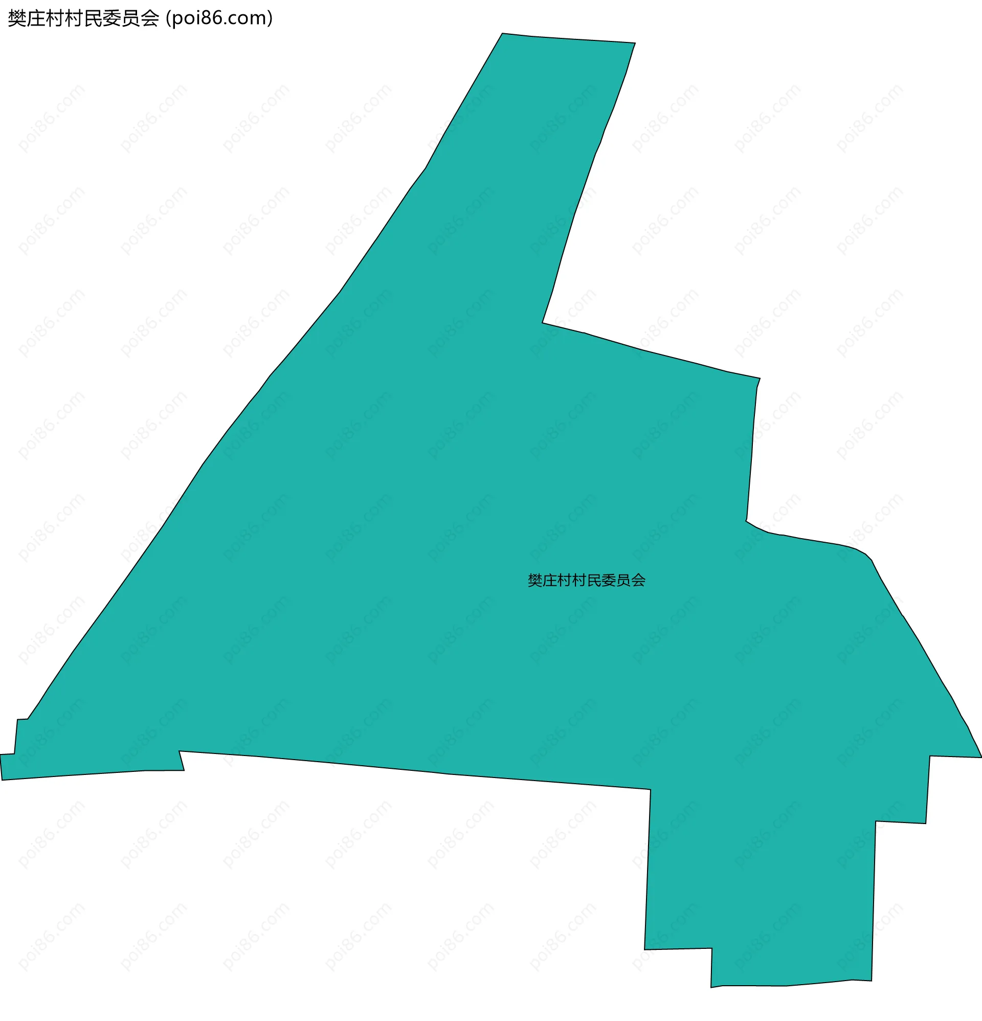 樊庄村村民委员会边界地图
