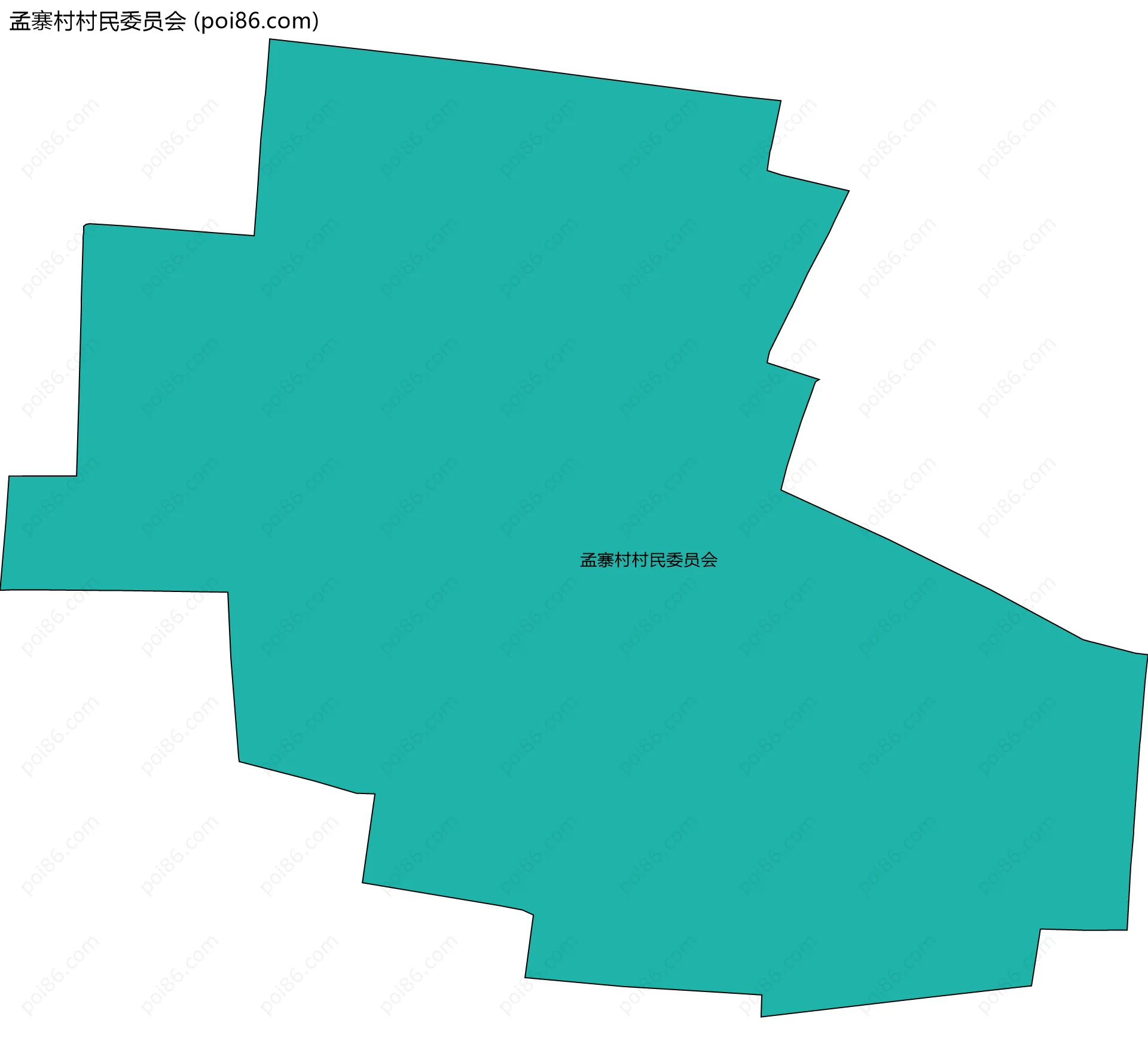 孟寨村村民委员会边界地图